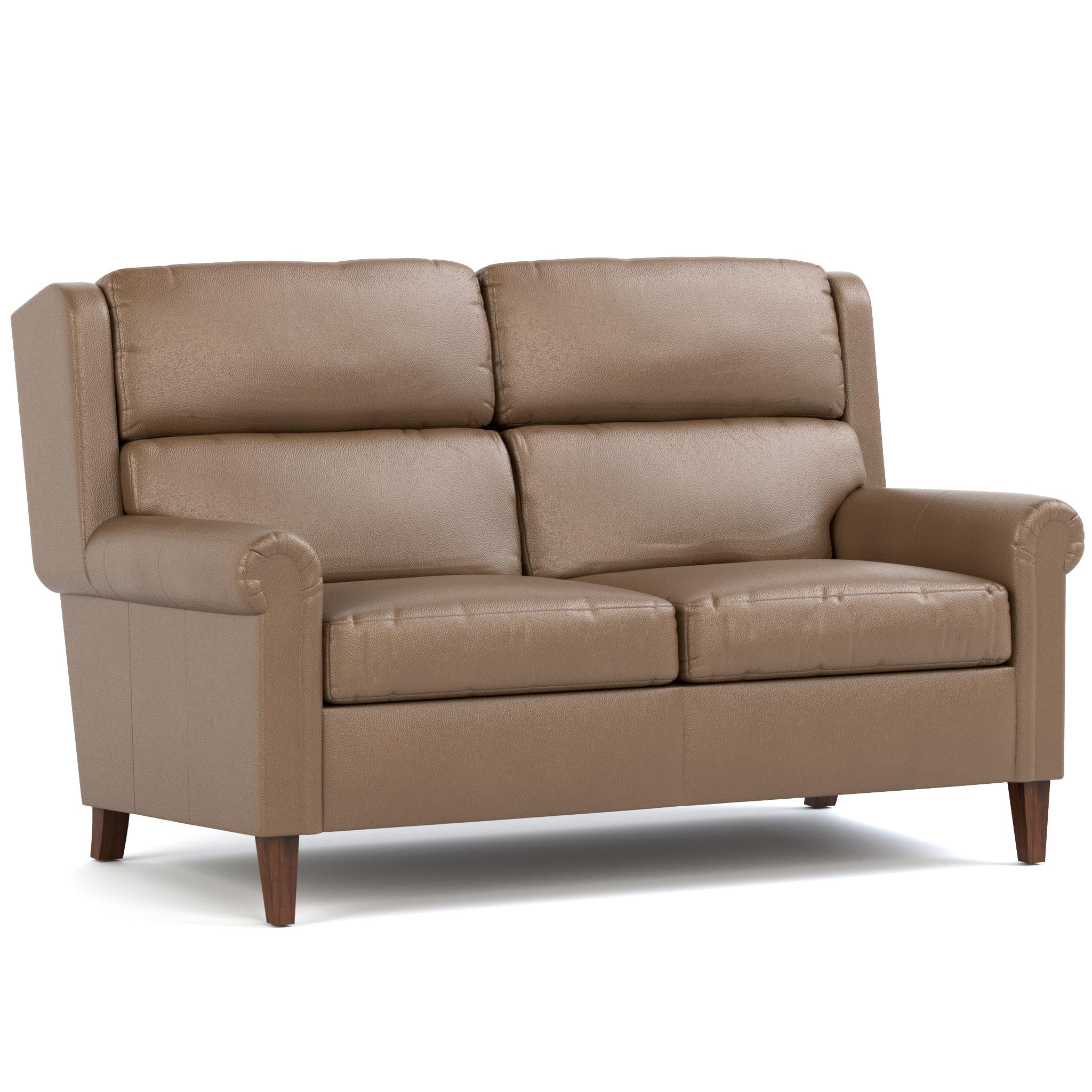 Woodlands Small Roll Arm Loveseat - Compact Two-Seater Sofa for Small Spaces | Perfect for Apartments, Living Rooms & Cozy Corners