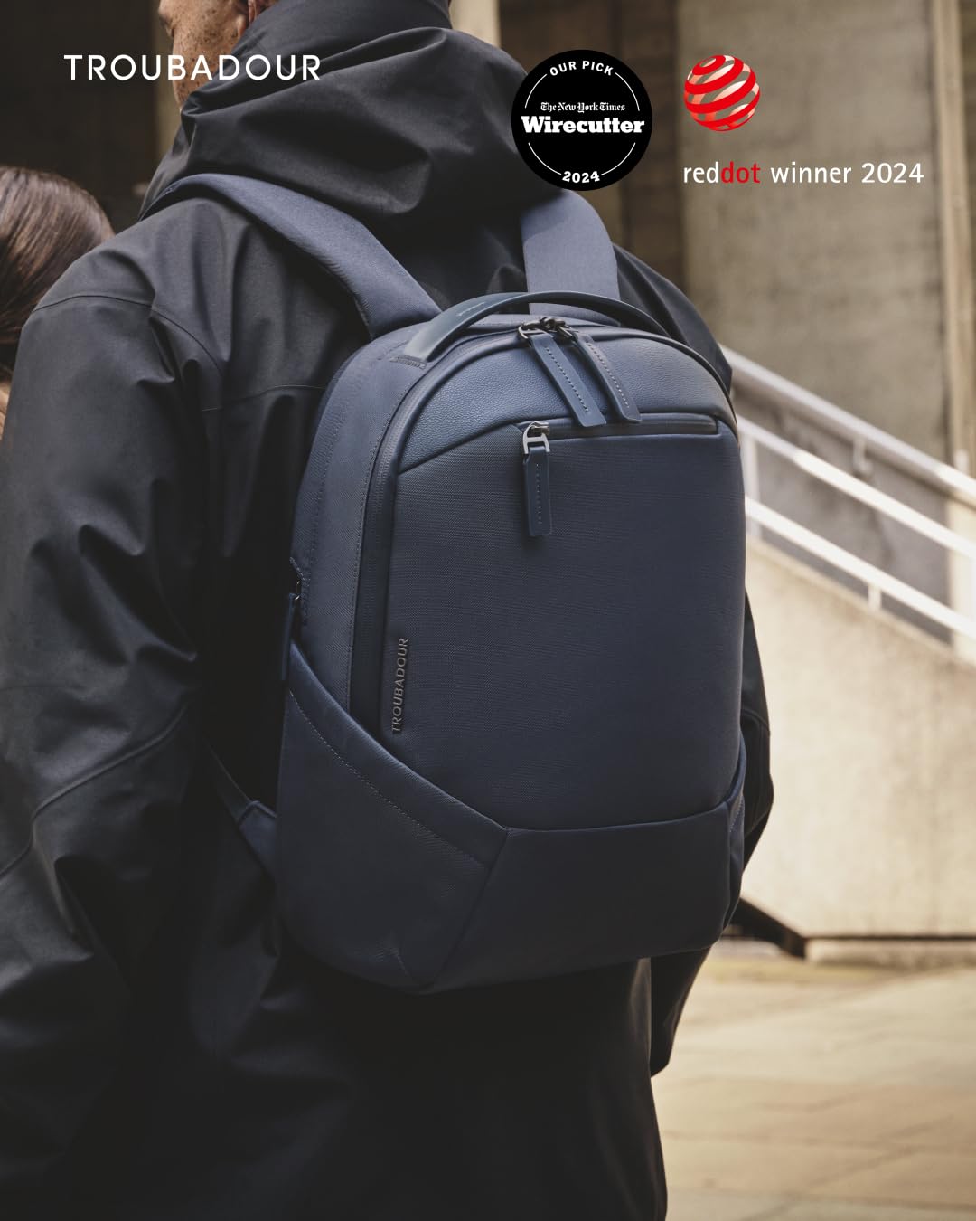 Troubadour Apex Compact Backpack 3.0 - Waterproof Laptop Backpack for 16