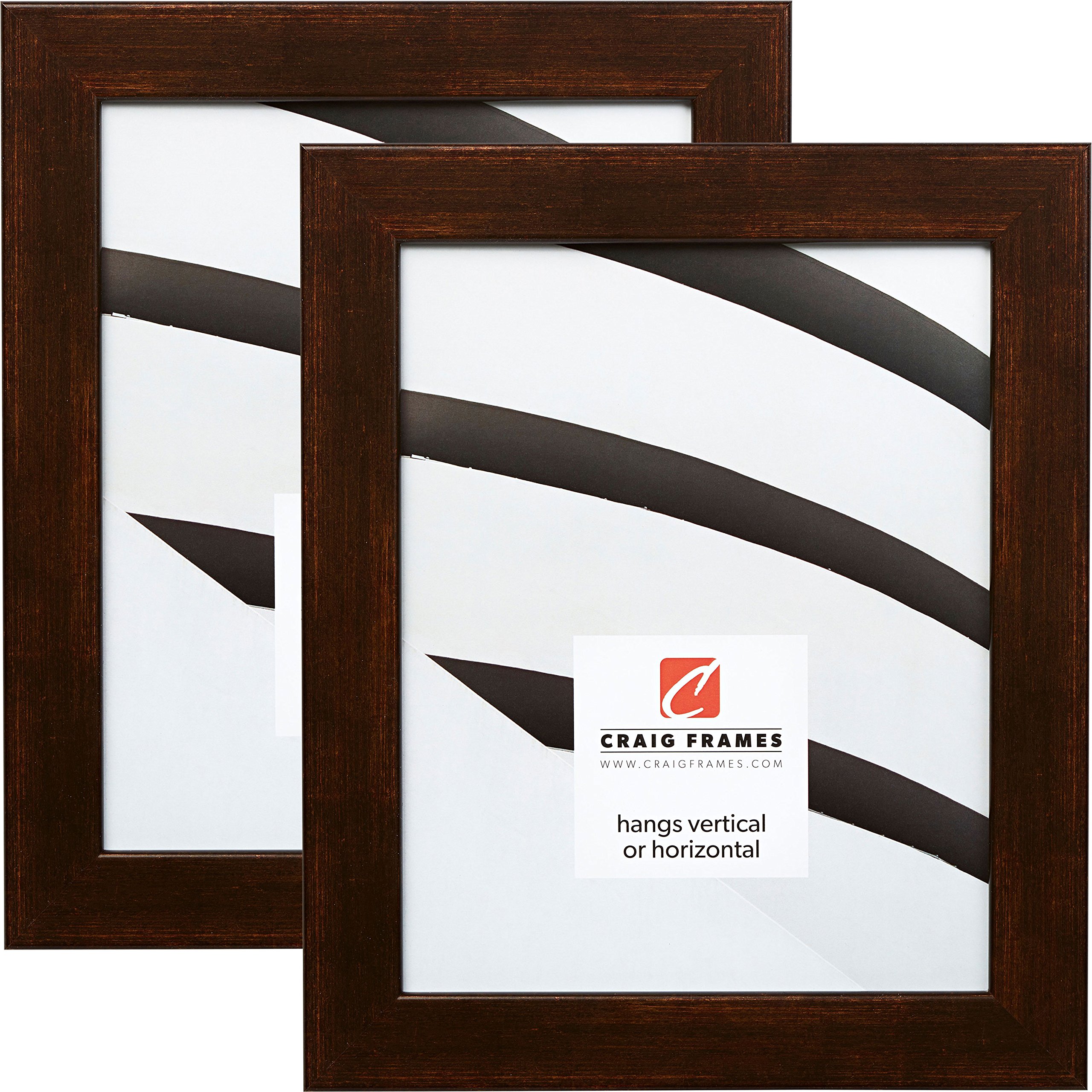 Craig Frames Bauhaus Style Modern Aged Copper Picture Frame - 12x12 Inch Set of 2 - Perfect for Wall Art, Photo Displays & Home Decor