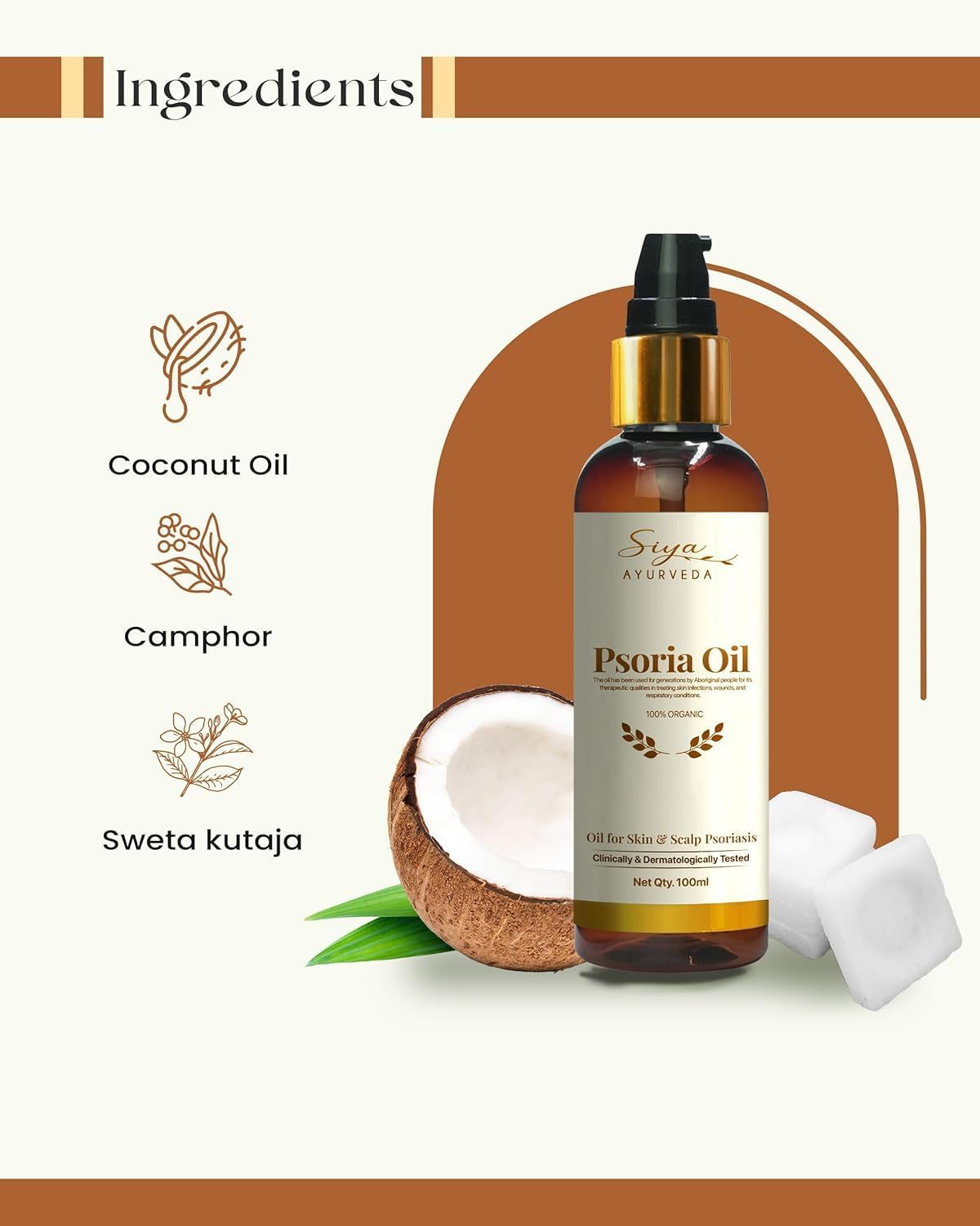 VIVA Psoria Oil - Ayurvedic Treatment Oil for Psoriasis, Eczema & Dry Skin Relief - 200ml | Natural Ingredients for Soothing Itch & Inflammation | Perfect for Daily Skincare Routine & Scalp Treatment