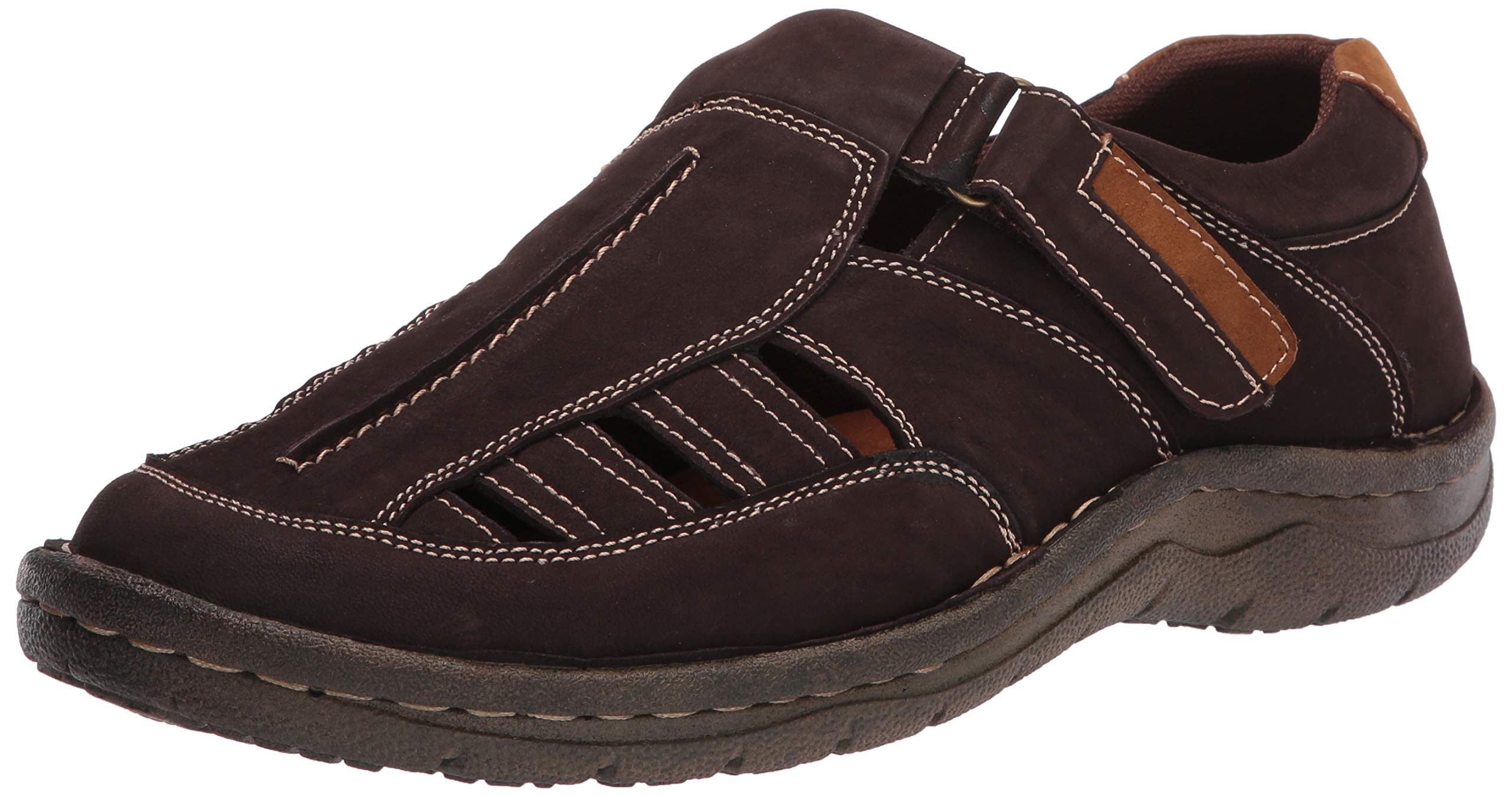 Propét Men's Jack Fisherman Sandal - Comfortable Leather Walking Sandals for Men with Arch Support - Perfect for Hiking, Beach & Summer Outdoor Activities