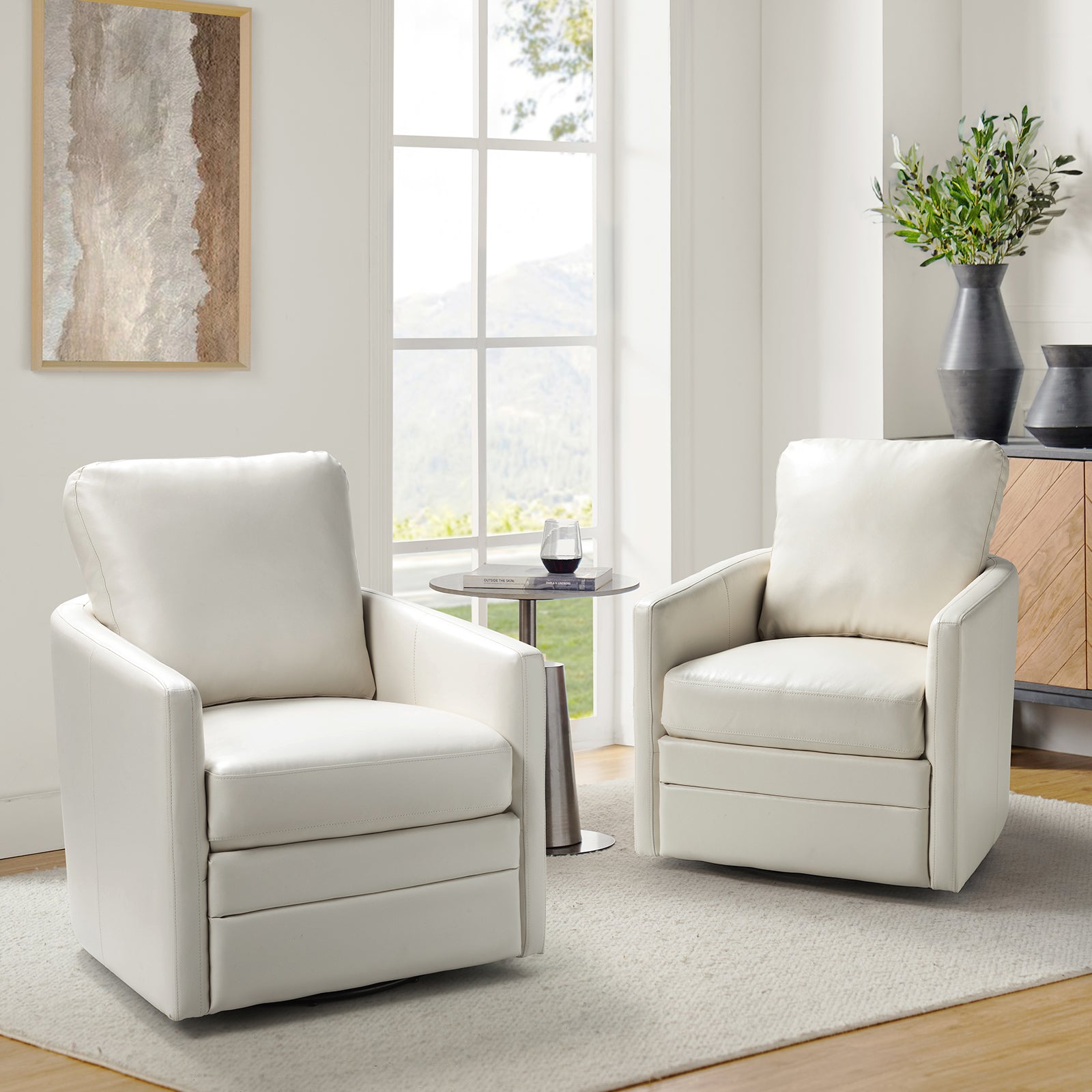 Aurora Swivel Chair - 360 Degree Rotating Modern Office Chair with Ergonomic Design for Home & Workspace Comfort