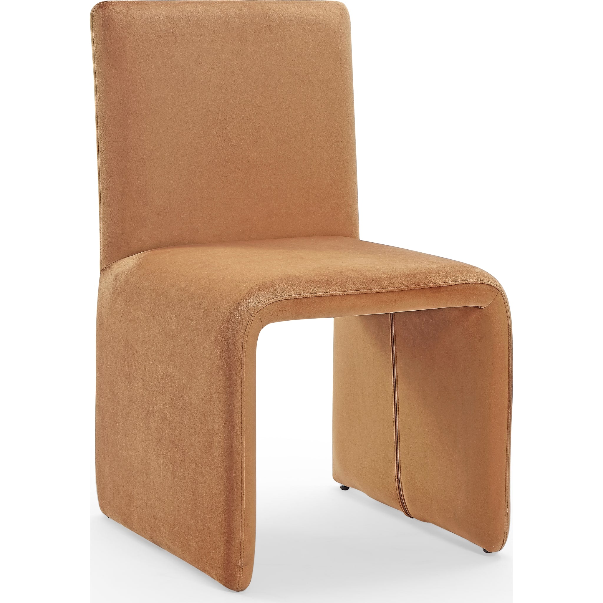 Luxury Winston Fully Upholstered Side Chair in Whiskey Velvet - Modern Accent Chair for Living Room, Dining Room & Office Decor