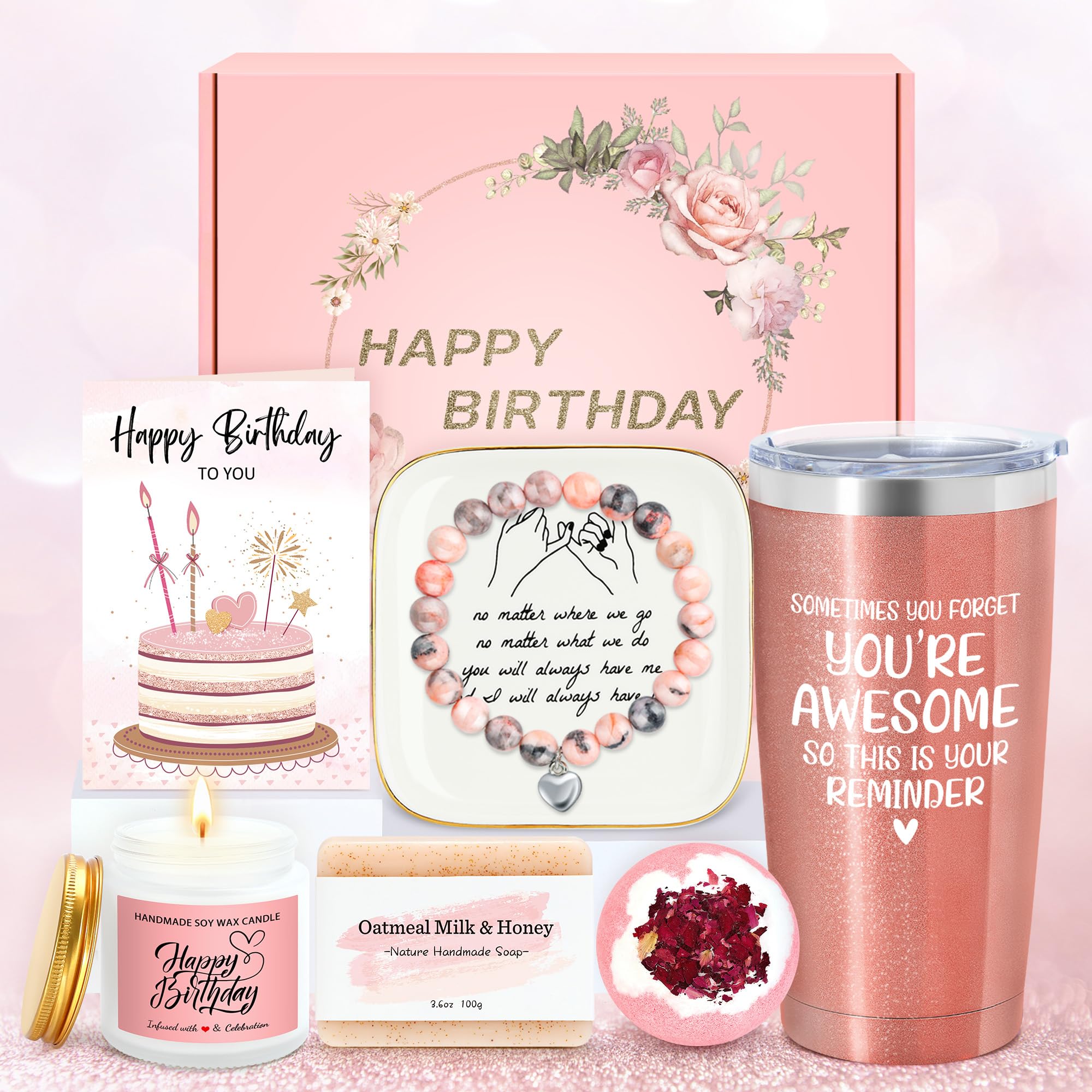 Best Birthday Gifts for Women - Thoughtful Gift Basket for Best Friend, Sister & Coworker - Unique Friendship Presents & Gift Ideas Box - Perfect for Birthdays, Anniversaries & Special Occasions