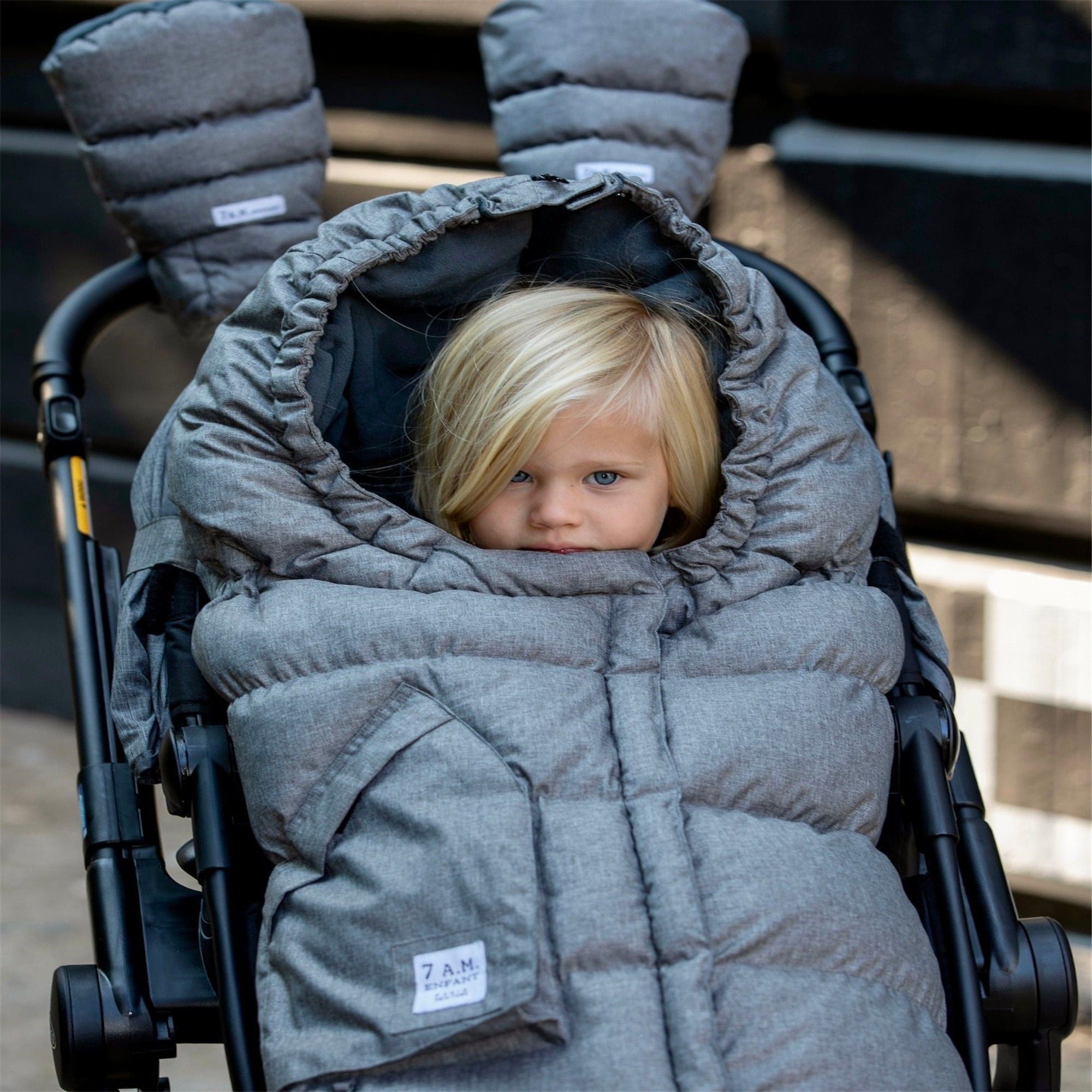 7AM Enfant Evolution 212 Baby Blanket - Soft Heather Gray Fleece for Newborns & Toddlers - Perfect for Strollers, Car Seats & Nursery Comfort