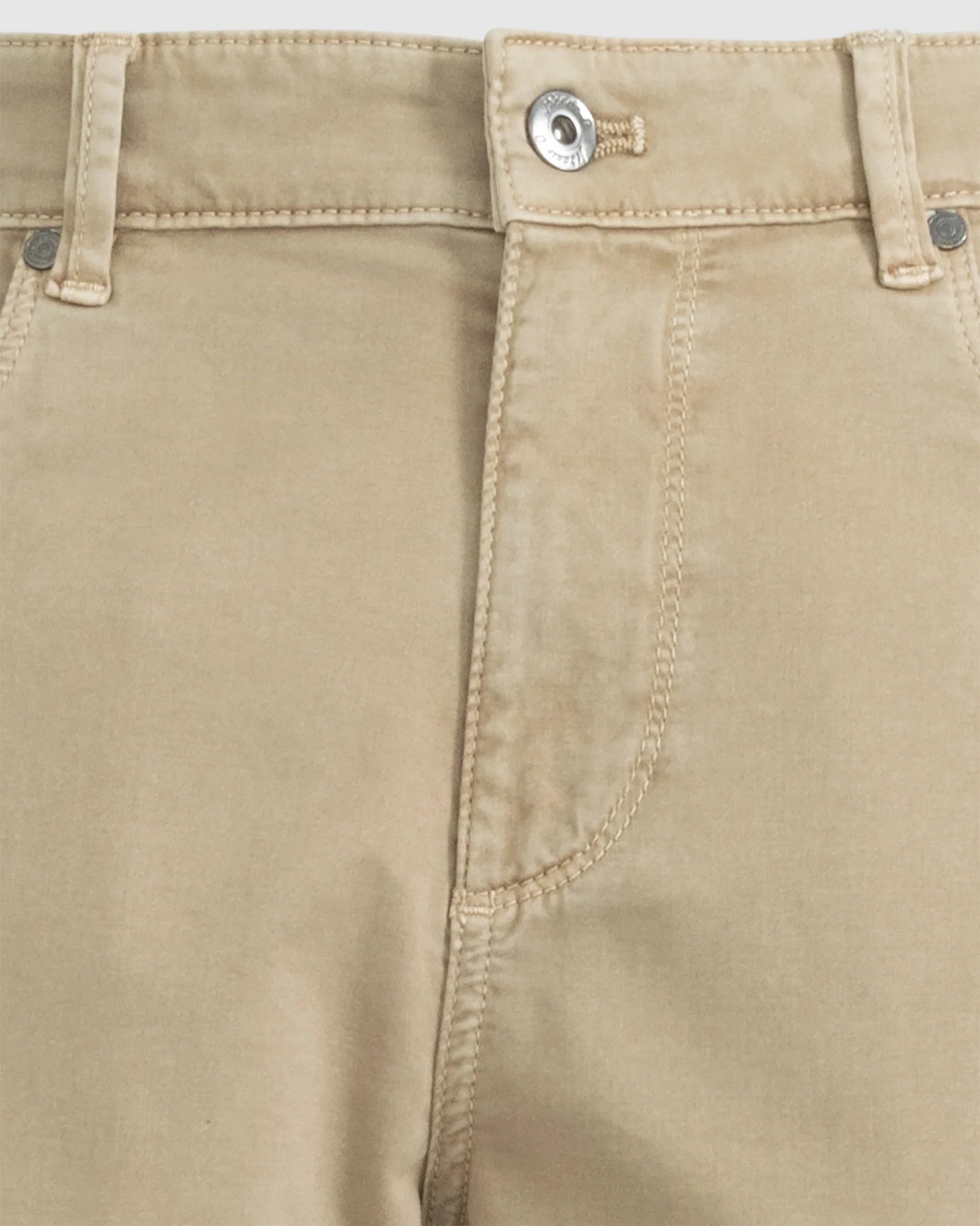 Carmel Steen Women's Khaki 5-Pocket Stretch Pants - Comfortable Casual Trousers for Work, Travel & Everyday Wear