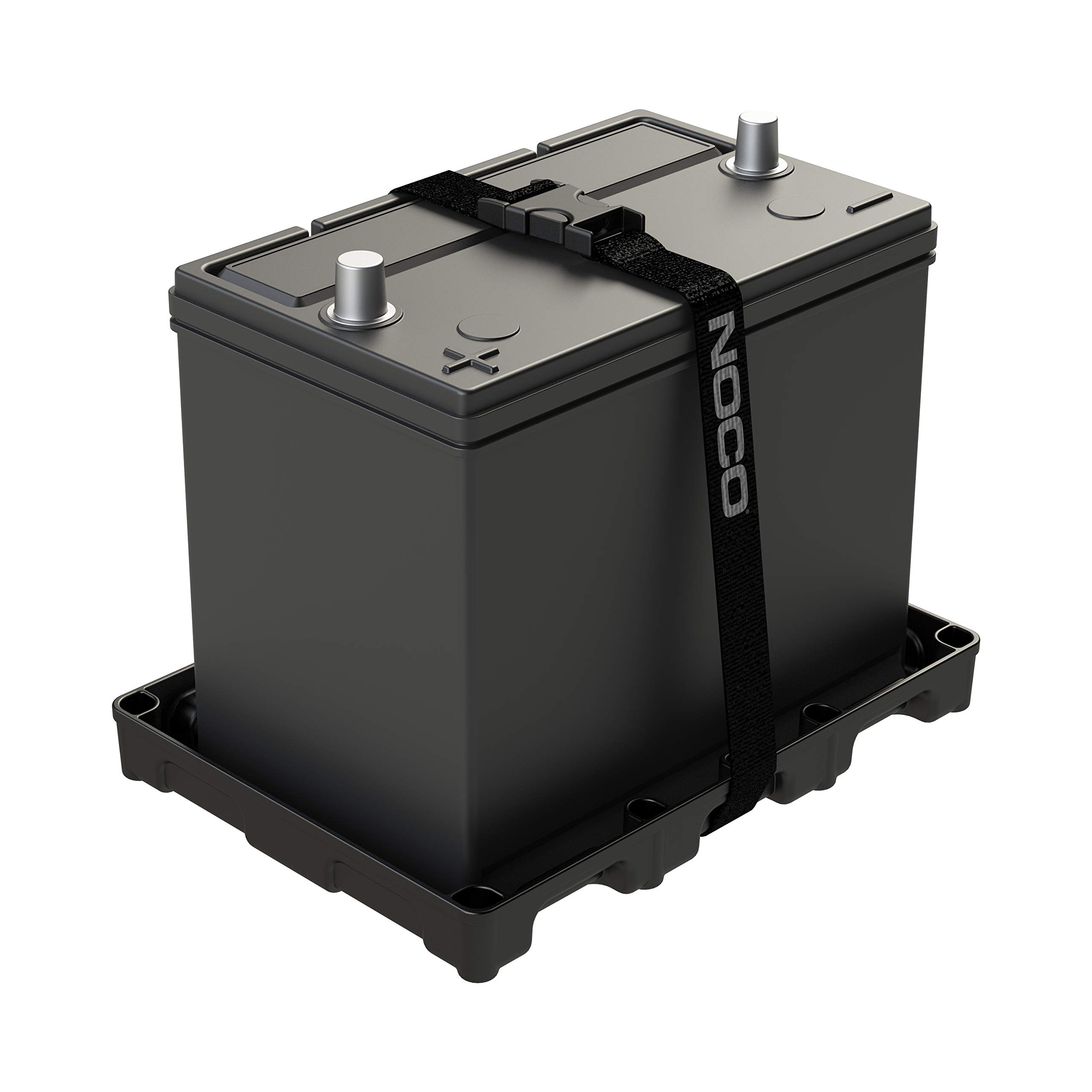 NOCO BT24S Heavy-Duty Group 24 Battery Tray for Marine, RV, Camper & Trailer Batteries - Secure Storage Solution for Boats, Recreational Vehicles and Camping Adventures