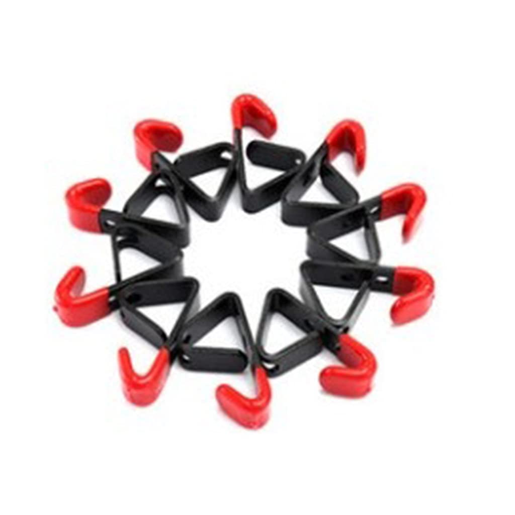 **Vdaxvme Black & Red Heavy Duty Metal U Hooks - 20 Pack Wall Mount Garage Storage Hooks for Organizing Tools, Garden Supplies & Home Use - Perfect for Garage, Shed, Workshop & DIY Projects**