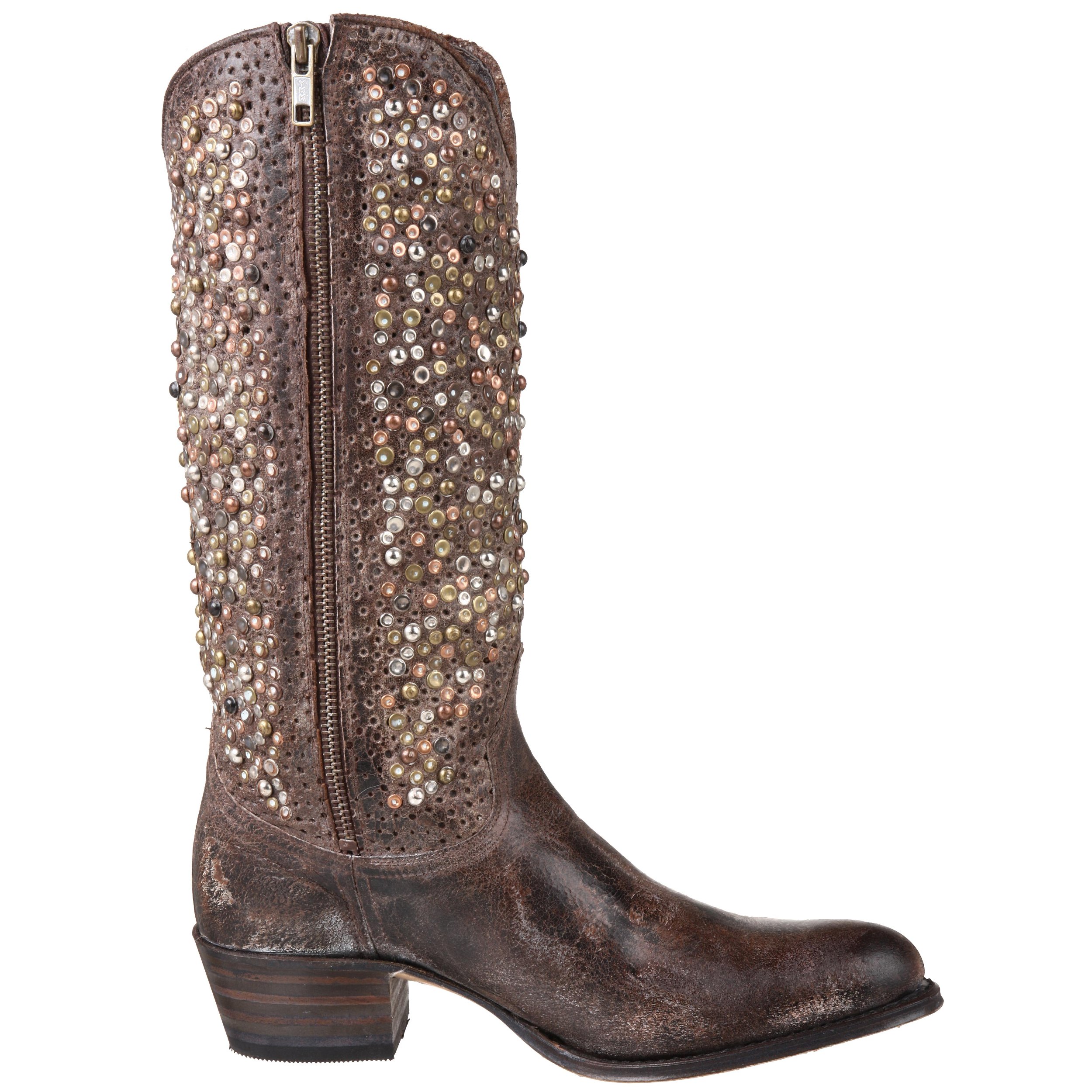 FRYE Women's Deborah Studded Tall Western Boots - Stylish Cowgirl Boots for Women, Leather Riding Boots with Studded Details | Perfect for Country Concerts, Rodeos & Western Fashion Outfits