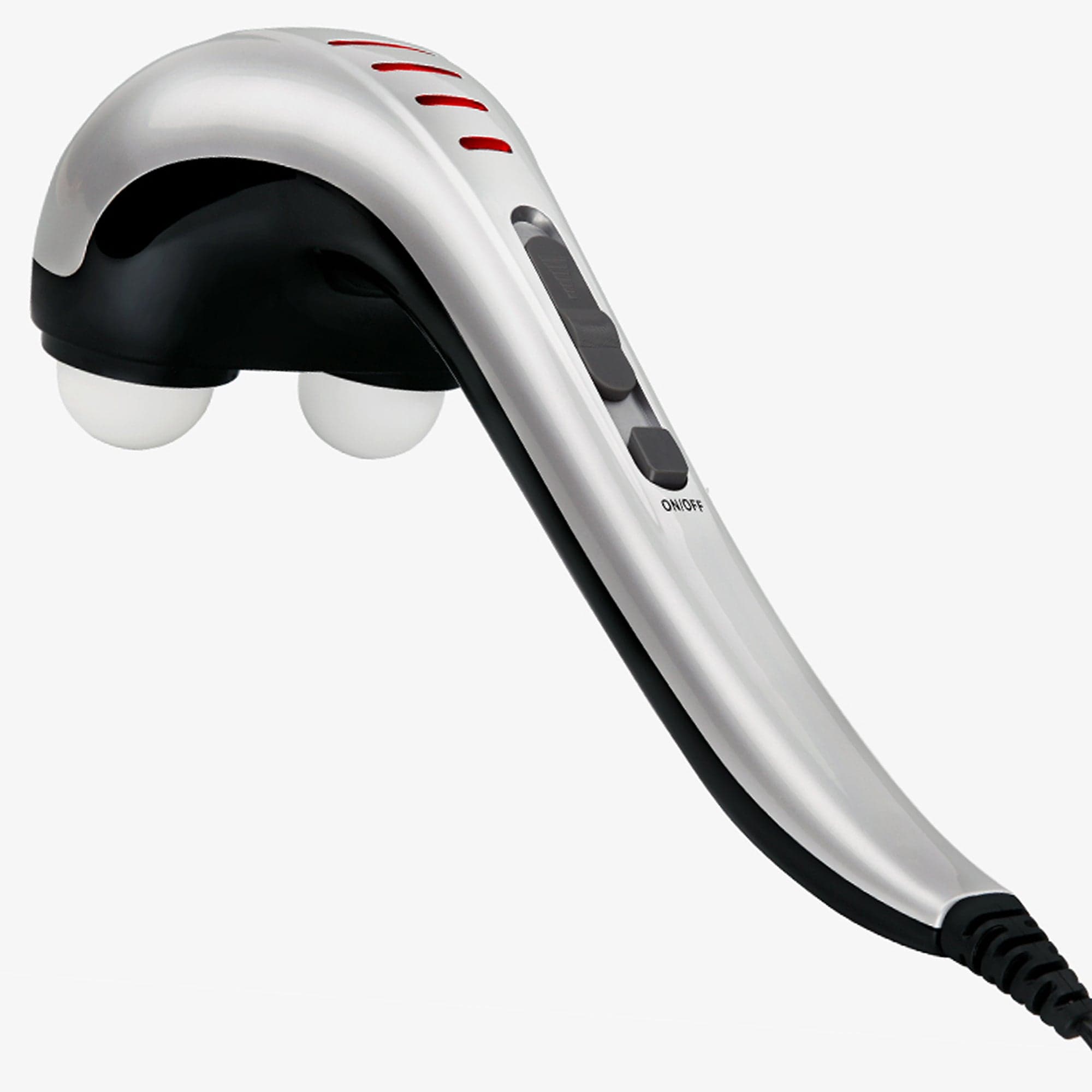 Dr Physio USA Double Head Deep Tissue Massager for Back, Neck & Shoulder Pain Relief - Electric Body Massage Machine with Heat for Muscle Relaxation & Recovery - Perfect for Home, Office & Travel Use