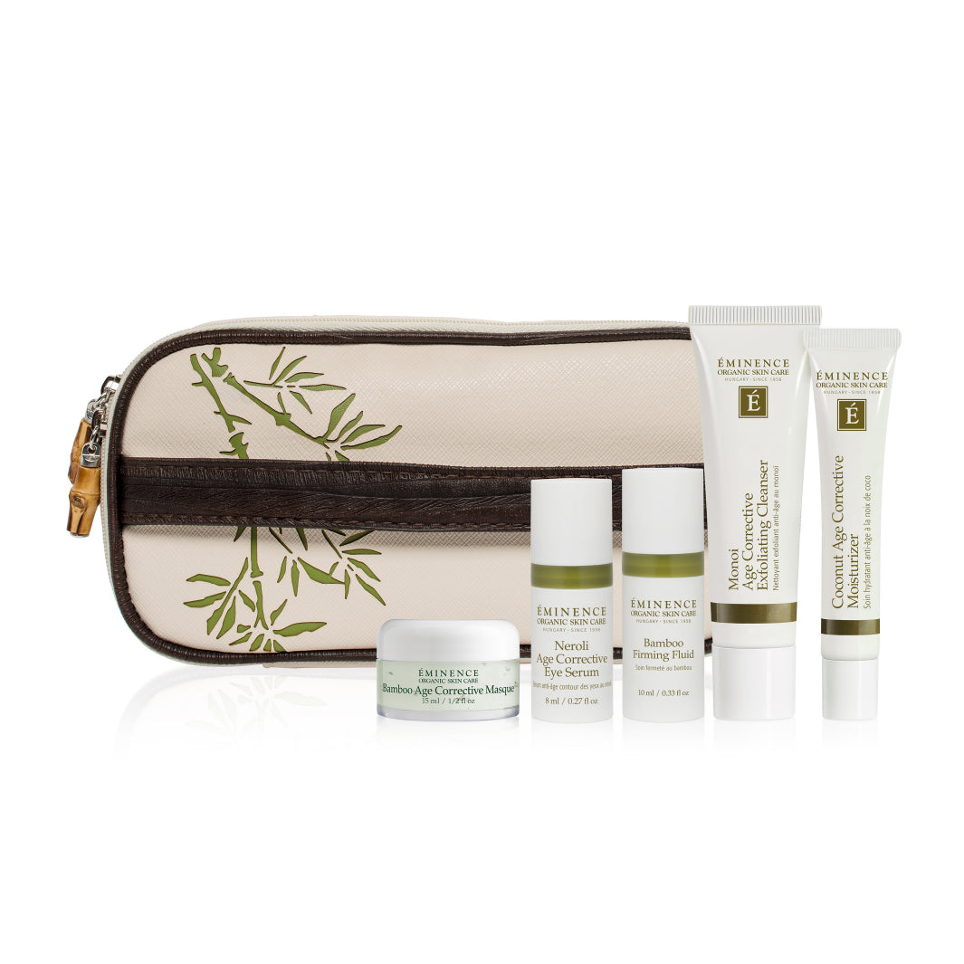 Eminence Organics Age Corrective Starter Set - Anti-Aging Skincare Kit with Natural Ingredients for Wrinkles & Fine Lines | Perfect for Daily Routine & Gift Giving