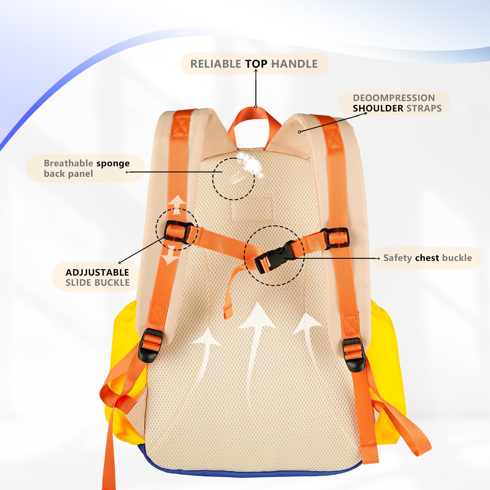 Durable 16.5 Inch Kids Backpack for School & Travel - Lightweight Boys & Girls Bookbag with A4 Folder Capacity (Ages 4-12) - Perfect for Kindergarten, Elementary School & Family Trips