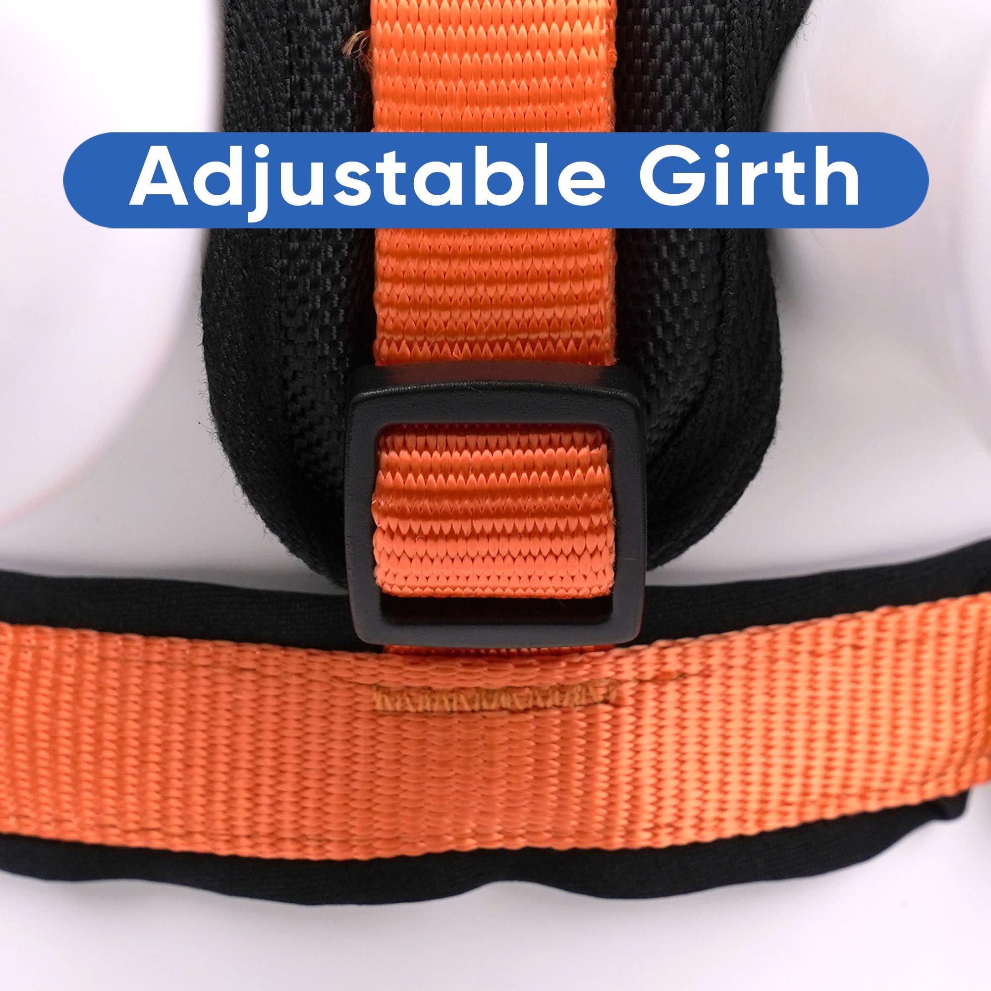 Reflective Padded Dog Harness for Small Dogs - Comfortable & Adjustable Pet Vest for Walking, Running & Outdoor Adventures - Orange Safety Gear for Nighttime Visibility (Size S) - Perfect for Daily Walks, Jogging & Nighttime Safety