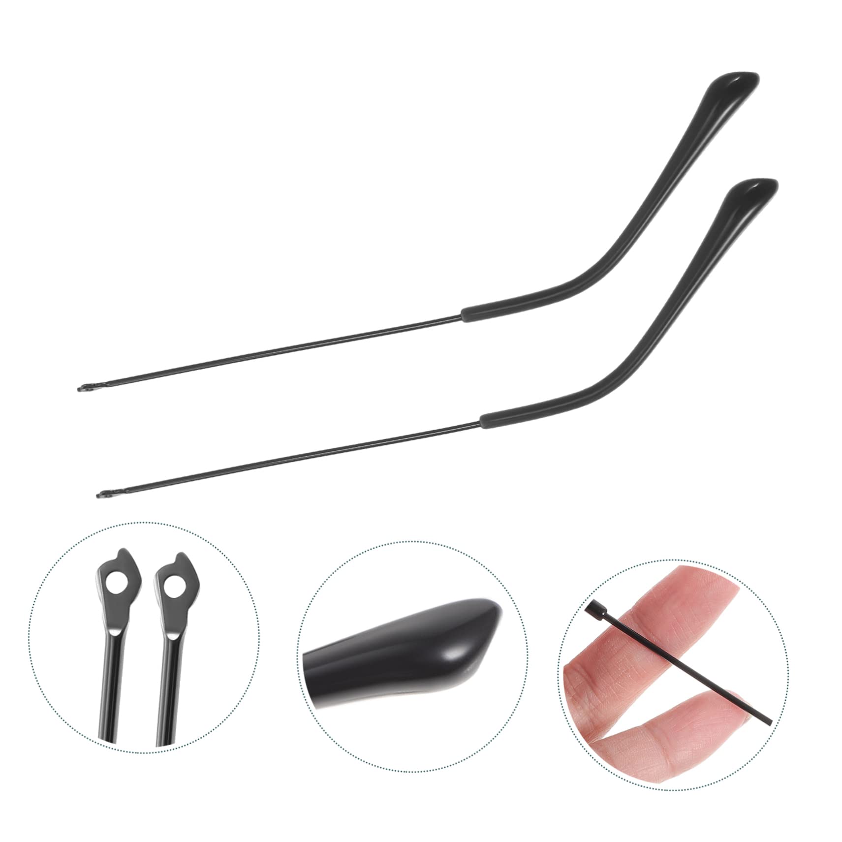 iBasenice 2 Pairs Silicone Glasses Arm Holders - Anti-Slip Eyeglass Leg Grips & Frame Screws Replacement Kit for Broken Glasses Repair (Home, Office, Reading, Outdoor Activities)
