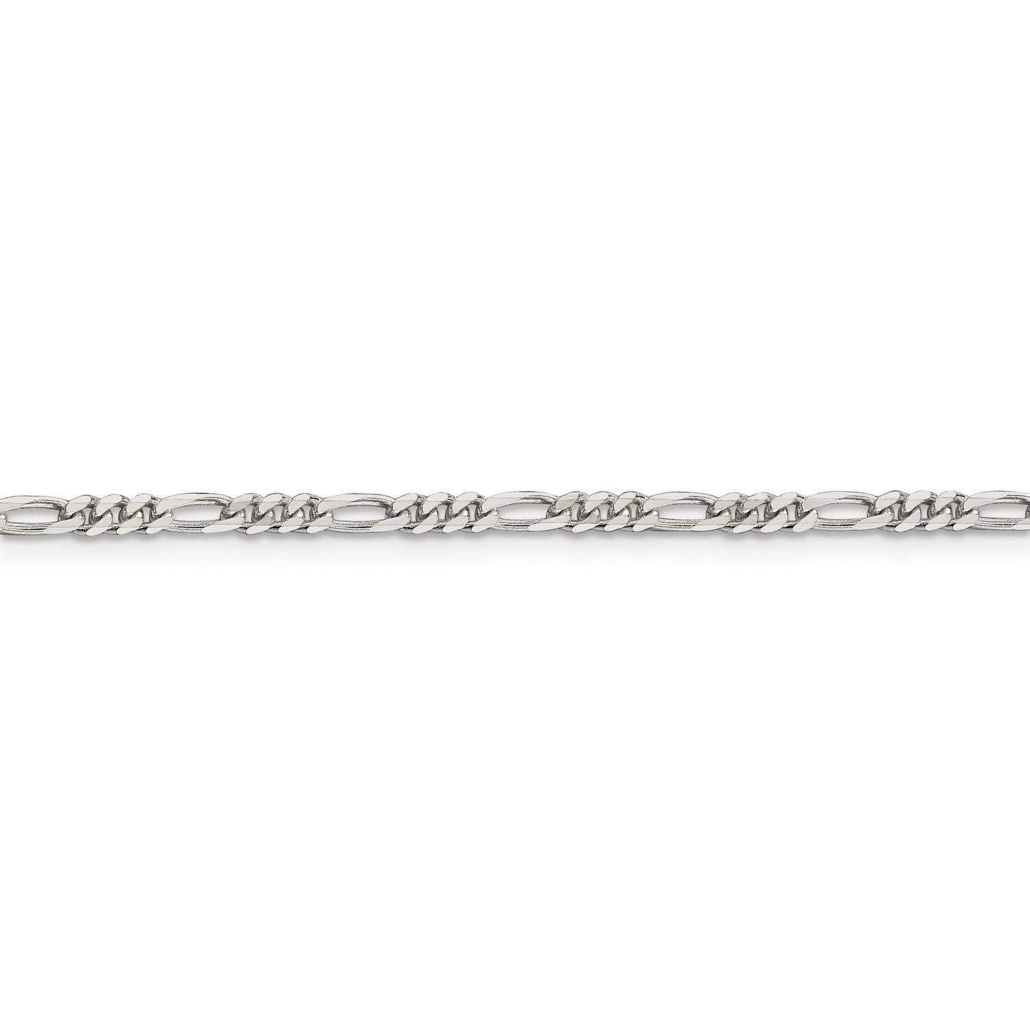 925 Sterling Silver Figaro Chain Necklace, Bracelet or Anklet - Durable Jewelry for Men & Women - Perfect for Gifts, Everyday Wear & Special Occasions