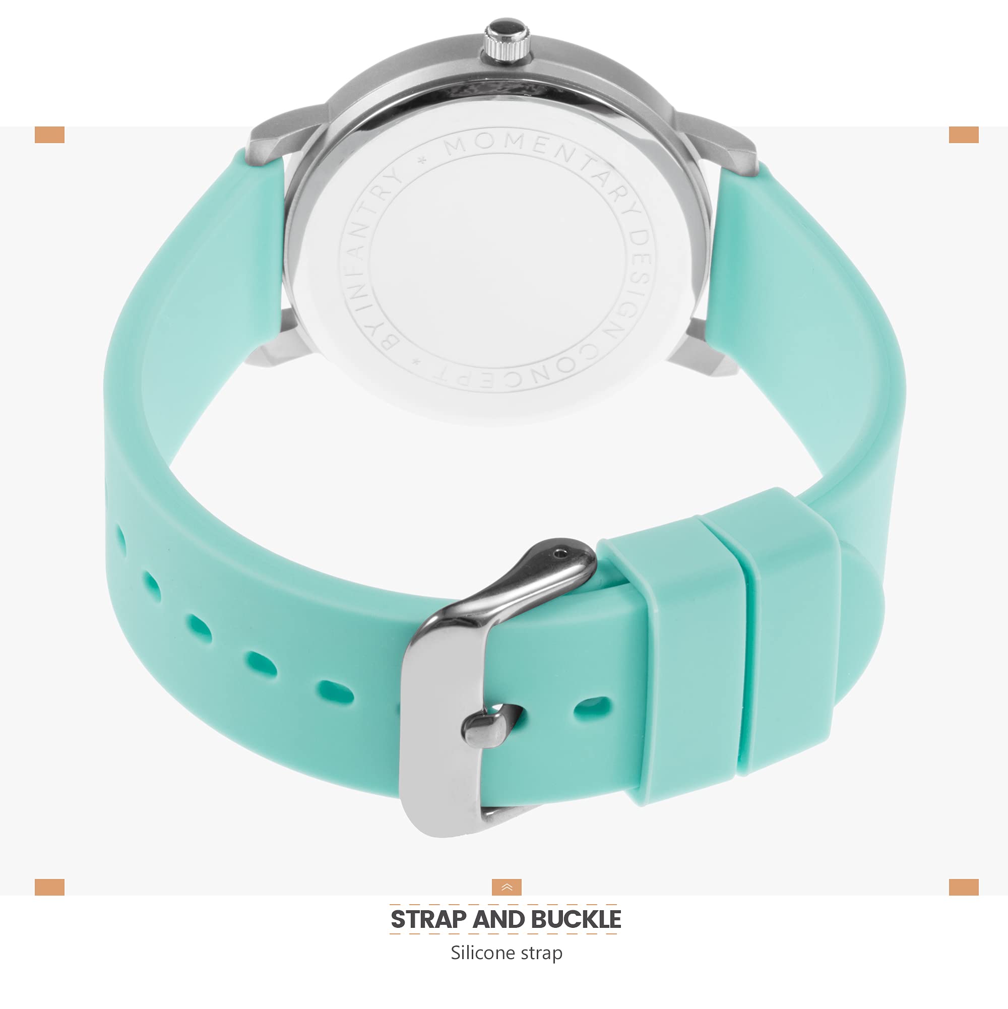 Glow in The Dark Nurse Watch for Women - 15 Second Intervals Quadrant Pulse Ring, 5ATM Waterproof Analog Wristwatch with Silicone Band - Perfect for Nursing, Medical Professionals & Night Shift Workers