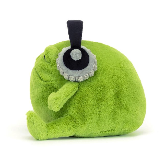 Jellycat Ricky Rain Frog Headphones for Kids - Soft Plush Stuffed Animal with Built-in Headphones - Perfect for Travel, Bedtime & Relaxation