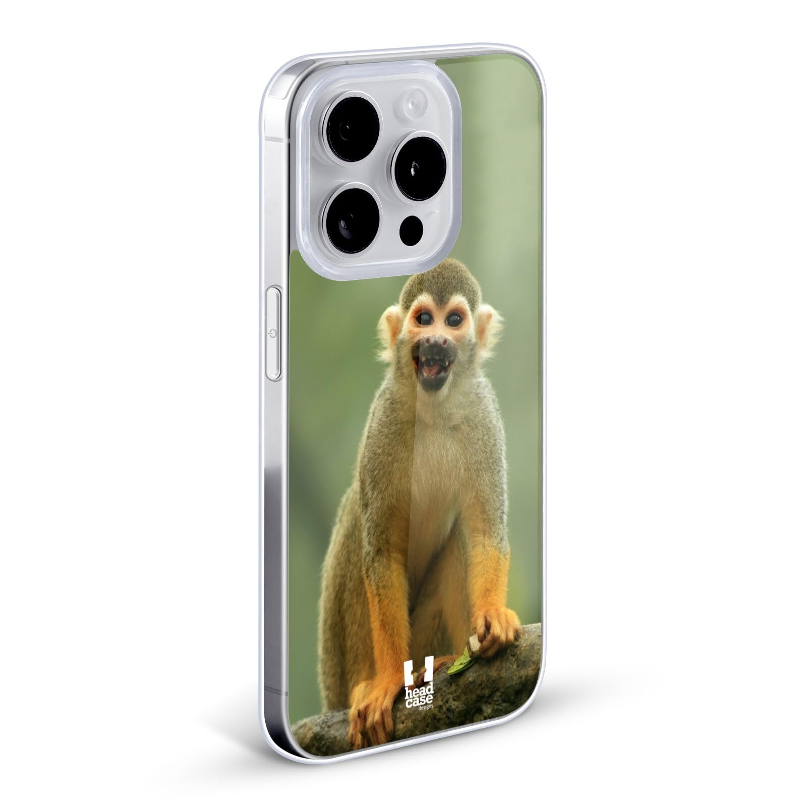Head Case Designs Common Squirrel Monkey iPhone X/Xs Case - Cute Animal Soft Gel Phone Cover with Matching Wallpaper - Perfect for Nature Lovers & Wildlife Enthusiasts