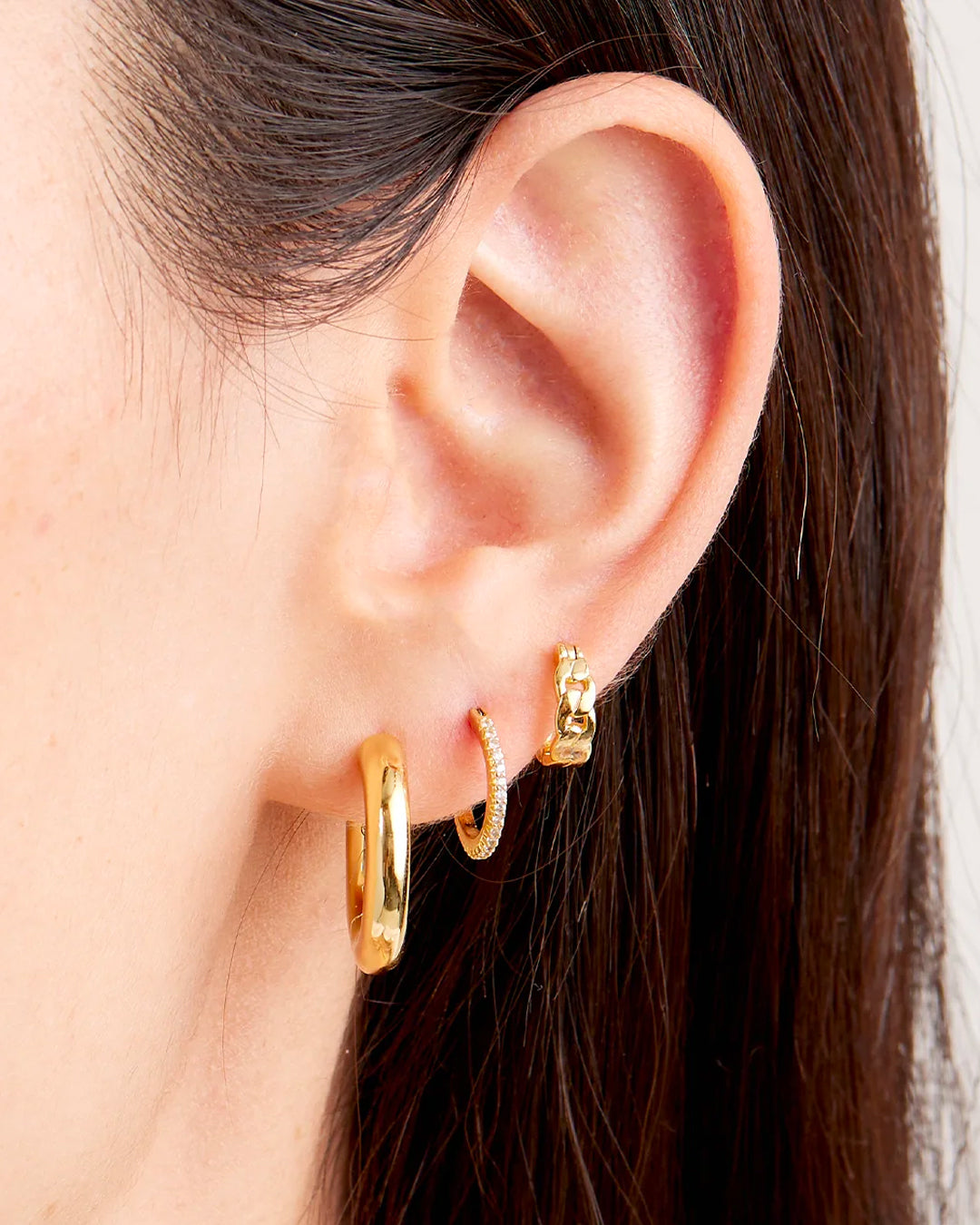 Wild Side Huggie Hoop Earrings Set - Trendy Gold Plated Huggies for Women - Perfect for Everyday Wear, Parties & Gifts