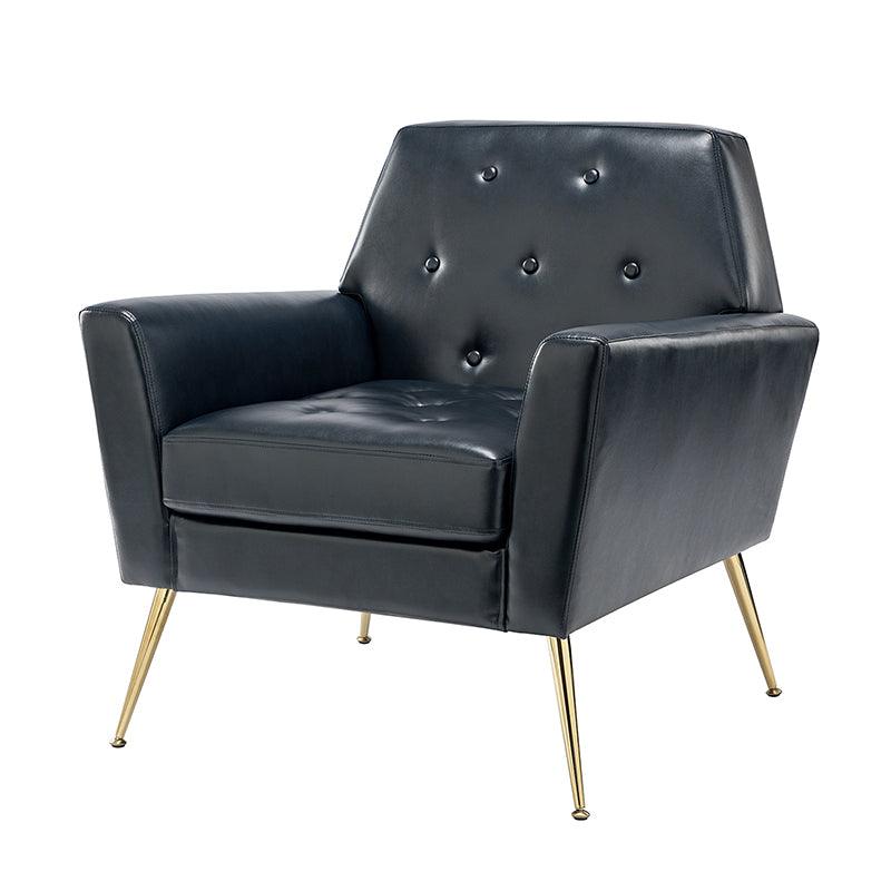 Raelynn Vegan Leather Armchair - Modern PU Leather Lounge Chair for Living Room, Office & Bedroom - Eco-Friendly Faux Leather Accent Chair for Home Decor
