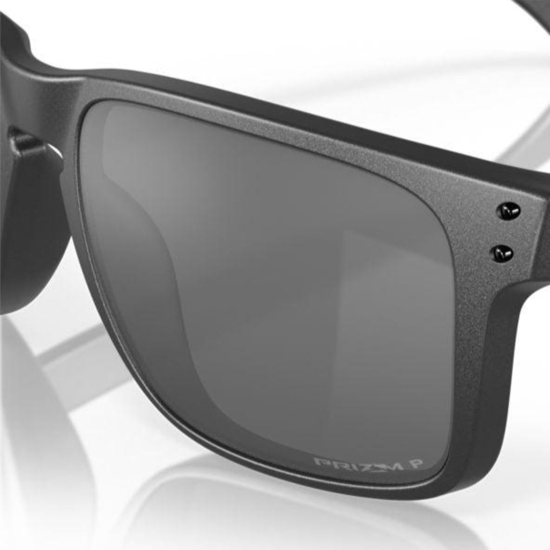 Oakley Holbrook XL Sunglasses - Steel Frame with Prizm Black Polarized Lenses (Model 0OO9417 941730) | UV Protection for Outdoor Sports & Driving