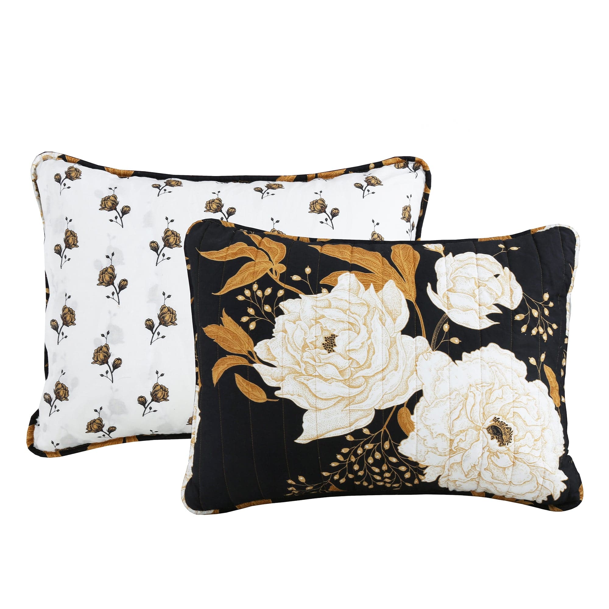 Zinnia Floral 3-Piece Quilt Set - Queen Size Bedding, Soft Microfiber Comforter with Matching Pillow Shams - Perfect for Master Bedroom, Guest Room & Cozy Home Decor