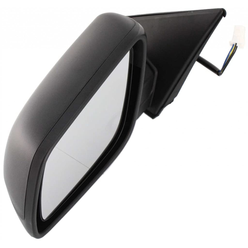 Mitsubishi Lancer 2008-2014 Driver Side Power Heated Manual Folding Textured Black Door Mirror Replacement (Fits 2008 2009 2010 2011 2012 2013 2014 Models) - Perfect for Winter Driving & Parking in Tight Spaces