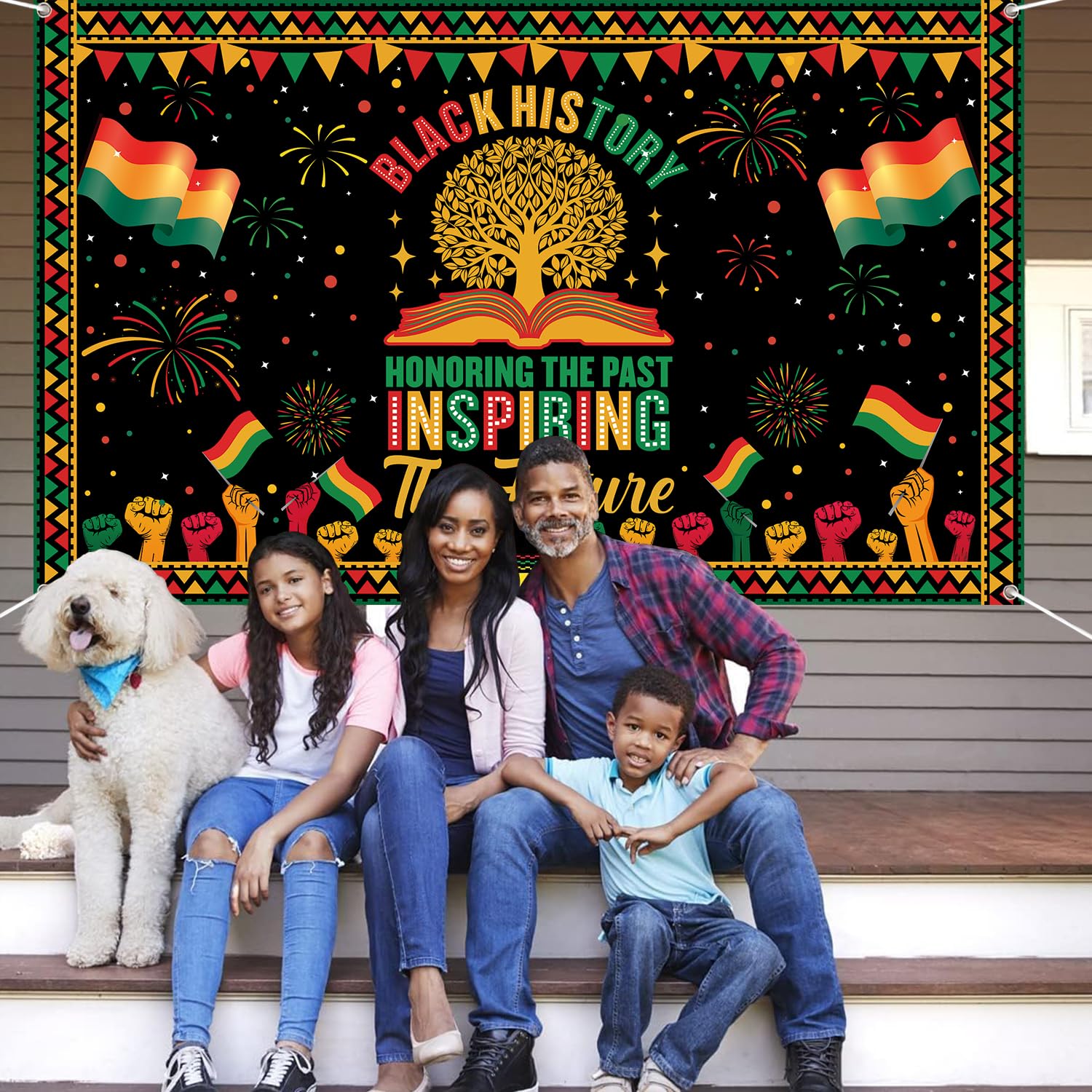 Black History Month Decor - African American Backdrop Banner for Classrooms & Events