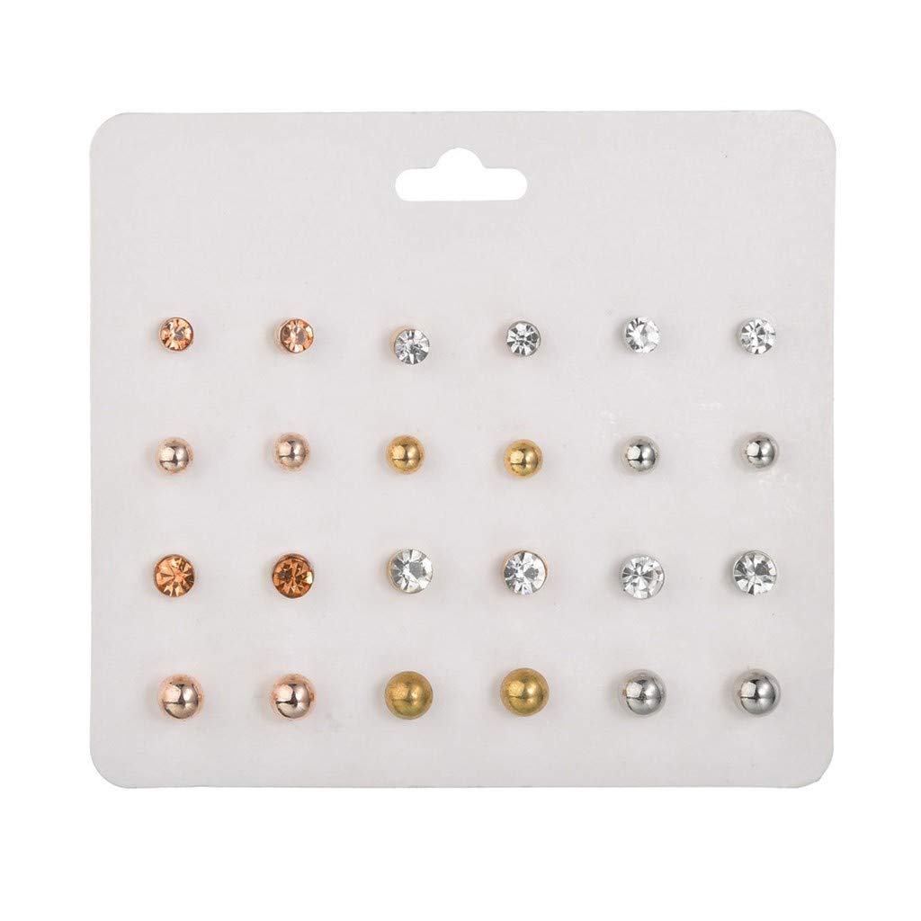 Stylish Rhinestone Hoop Earrings for Women - Geometric Prom Jewelry, Simple & Elegant Fashion Accessories (Multicolor, One Size) - Perfect for Parties, Weddings & Everyday Wear