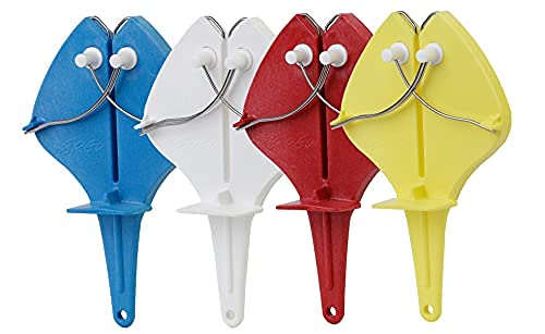 ERGO STEEL 3 Knife Sharpener - Professional Knife Sharpening Tool for Kitchen, Hunting & Outdoor Use - Red (Perfect for Home Chefs, Camping & Survival Kits)