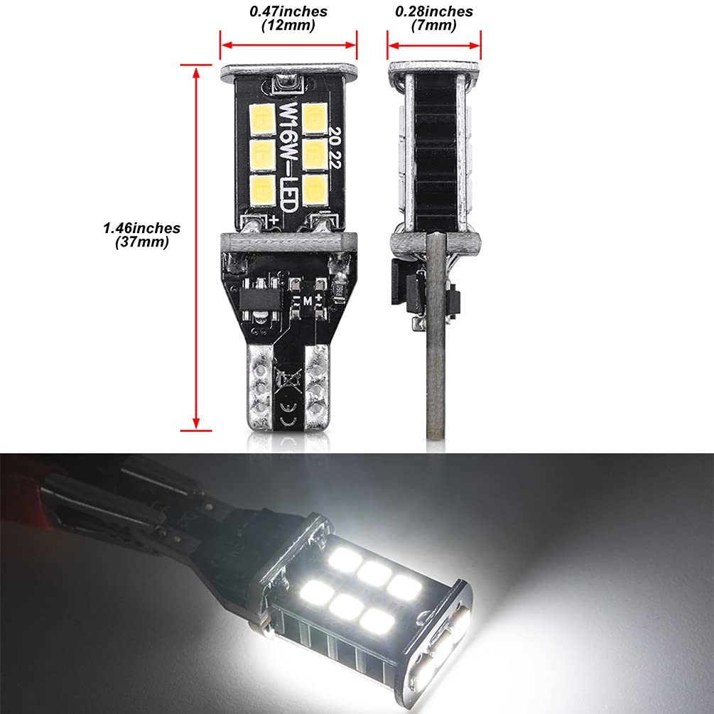 NJSBYL LED Third Brake Light for 2000-2023 Toyota Tundra | High Mount Stop Light & Cargo Illumination | Xenon White 902 906 912 920 921 T15 W16W LED Bulbs Replacement | Perfect for Night Driving & Enhanced Safety