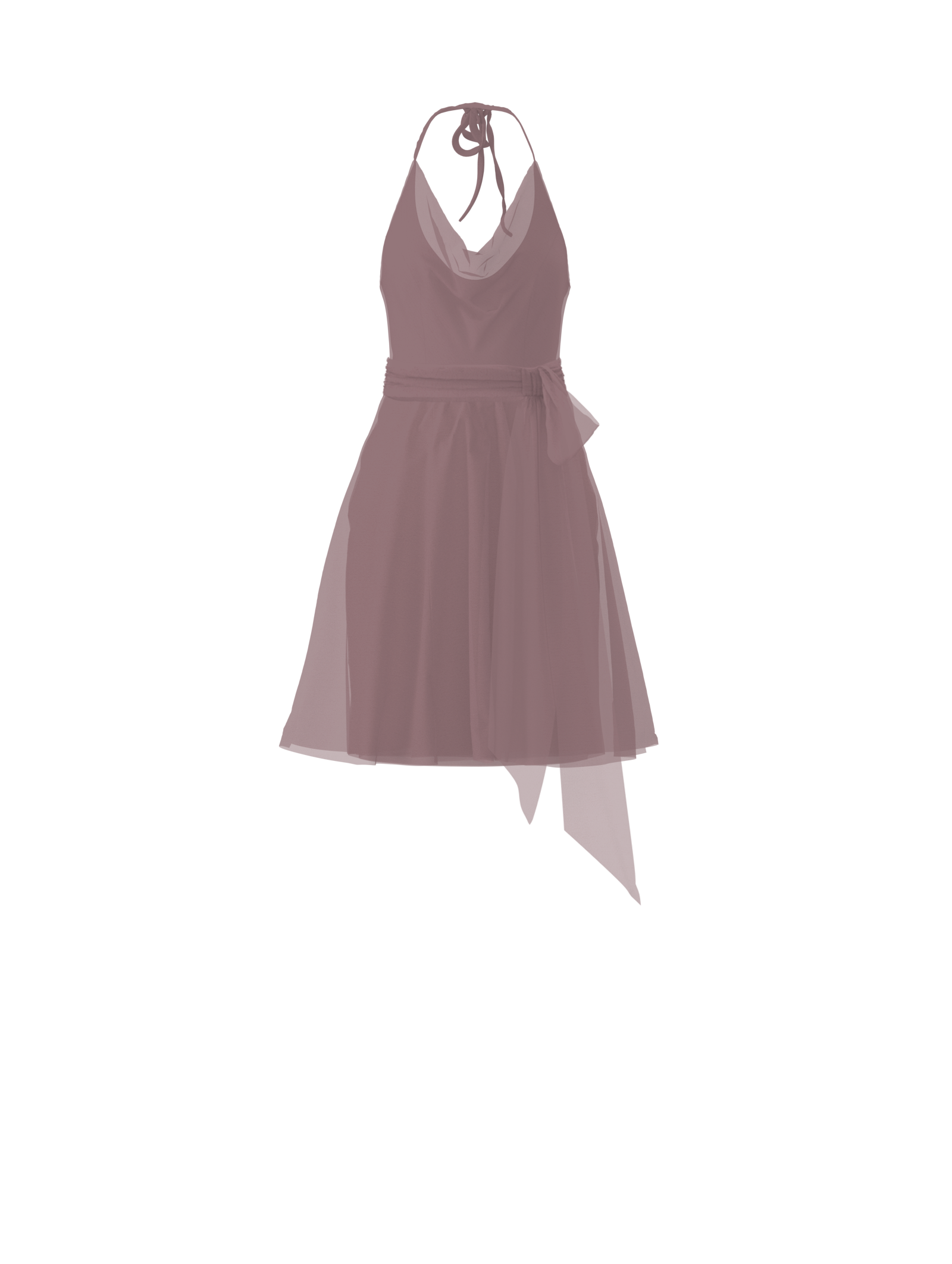 Daryn Bodice & Carla Skirt Set with Sash Belt in Mauve - Elegant Women's Outfit for Parties, Weddings & Special Occasions