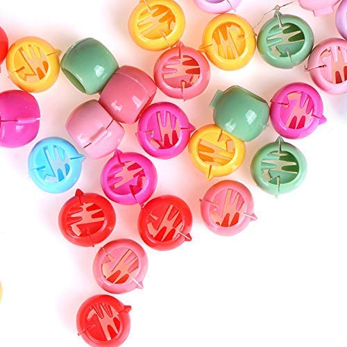 AKADO Mini Beads Hair Claw Clip - Colorful Plastic Hair Accessories for Women & Girls (30 Pack) - Cute Round Hair Clips for School, Parties & Everyday Styling