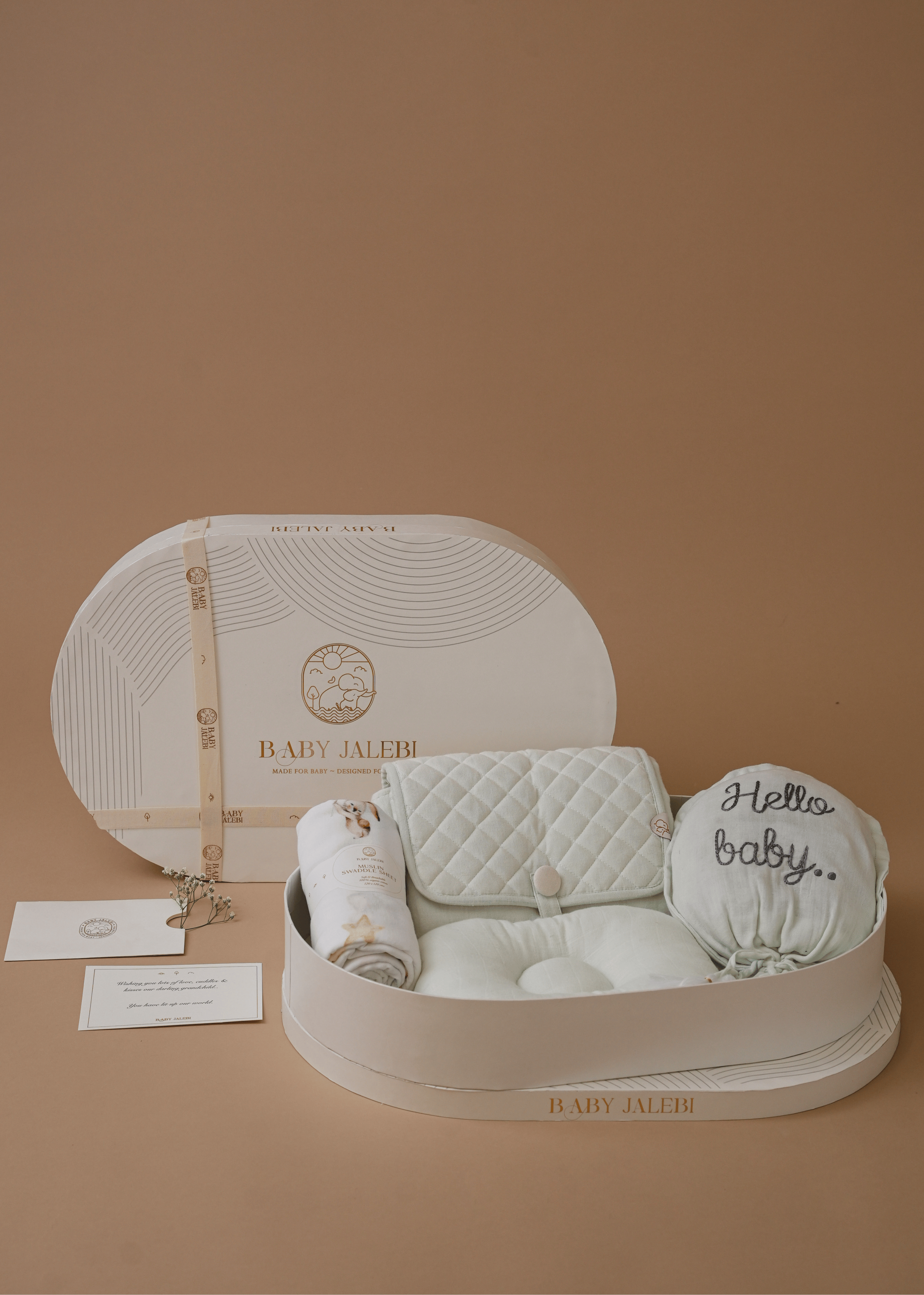 Hello Baby The Oval Mint Green Baby Blanket - Soft & Cozy for Newborns, Infants & Toddlers - Perfect for Swaddling, Nursing, Stroller & Photo Shoots
