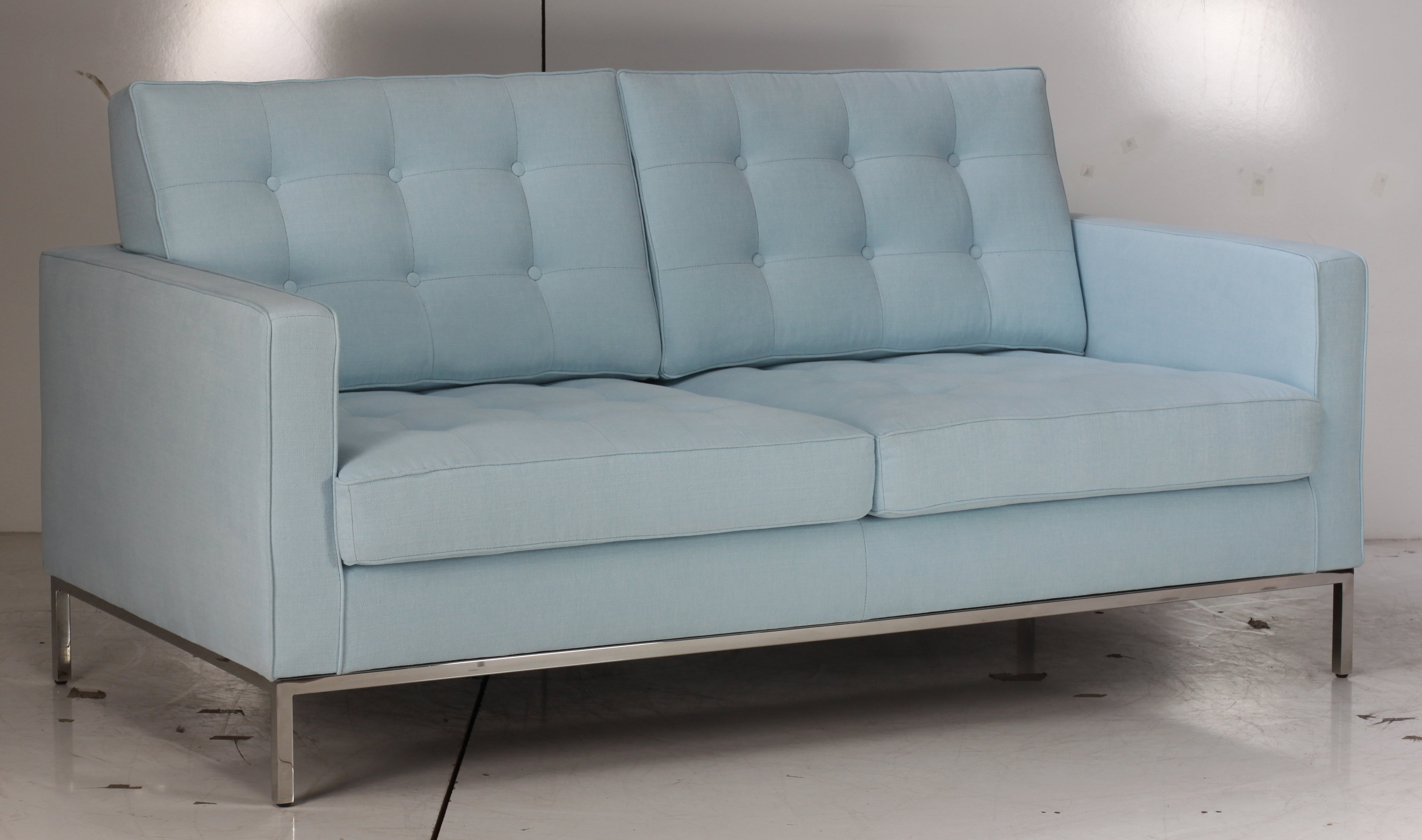Florence Knoll Two-Seat Sofa Loveseat - Mid-Century Modern Design for Living Room, Office & Lounge Areas