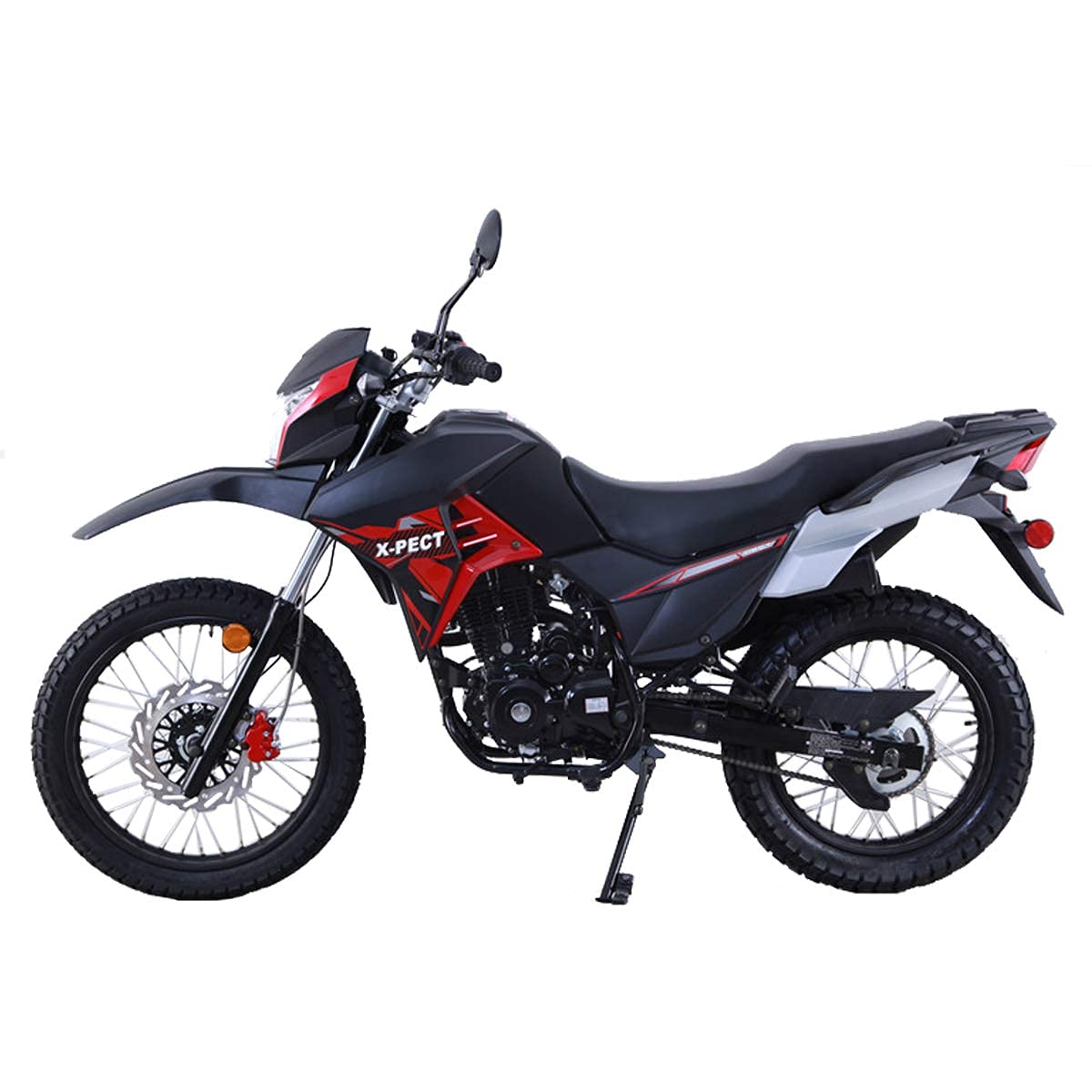 X-PRO Lifan X-Pect 250cc Adult Dirt Bike - 14HP Fuel Injected Enduro Motorcycle for Off-Road & Street Riding - Red Dirt Bike for Trail Adventures & Commuting
