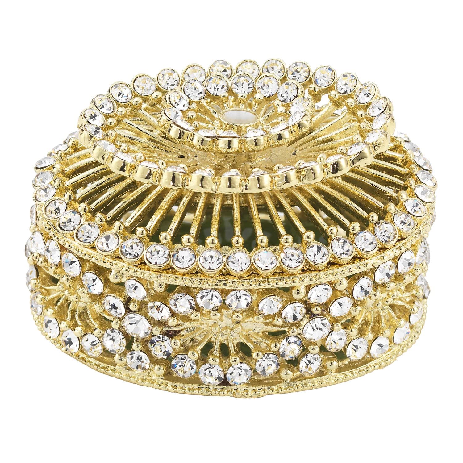 Olivia Riegel Jolene Gold Jewelry Box for Rings & Necklaces - Elegant Decorative Trinket Box for Women, Perfect for Dresser, Vanity & Gift Giving