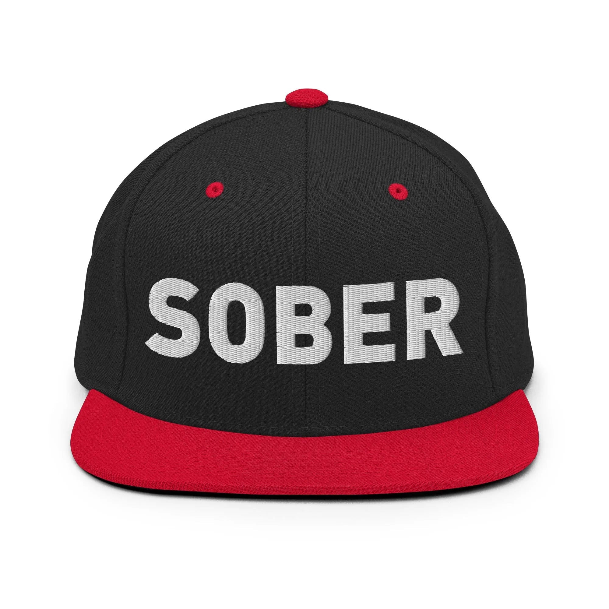 SOBER Embroidered Snapback Hat - Adjustable Dad Hat for Men & Women - Stylish Baseball Cap for Casual Wear, Sports & Outdoor Activities