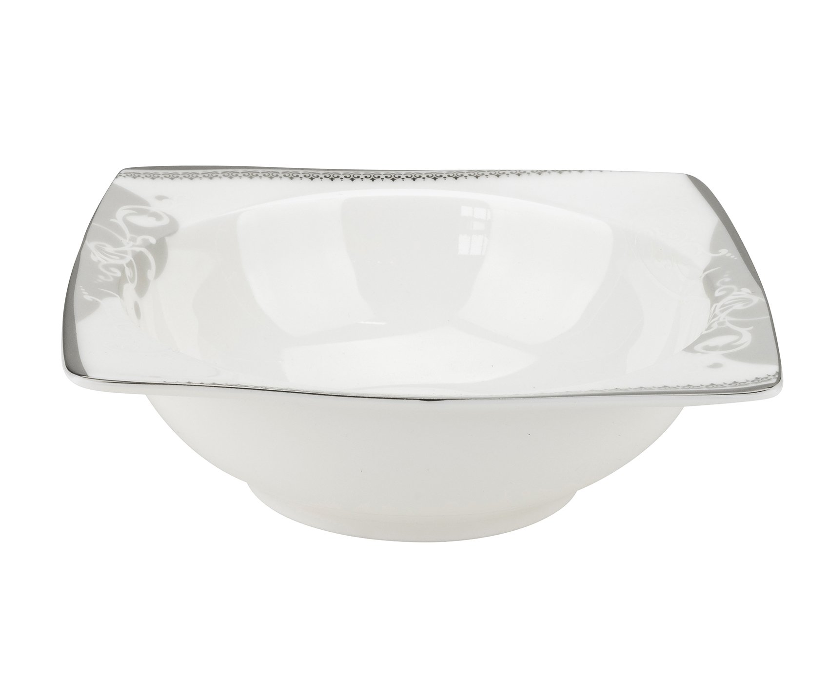 28-Piece Porcelain Dinnerware Set - Elegant Bone China Service by Lorren Home Trends | Includes Dinner Plates, Soup Bowls, Salad Plates, Butter Dishes, Coffee Cups with Saucers & Dessert Bowls | Perfect for Formal Dining, Dinner Parties & Holiday Entertaining