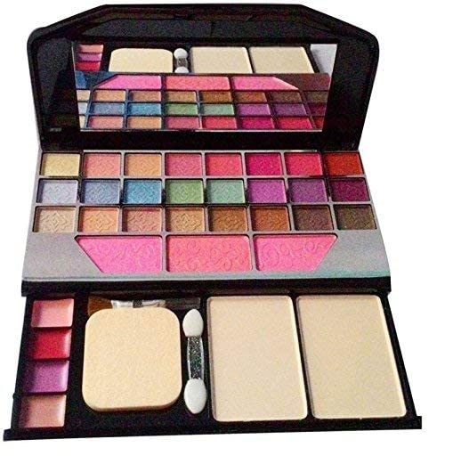RJGUDDU TYA 6155 Professional 20-Piece Makeup Kit with 7 Black Brushes, Contour Stick, Primer, Foundation, Kajal, 36H Eyeliner, Lashes & Curler, Beauty Blender, 3-in-1 Liner, Mascara & Eyebrow Pencil – Perfect for Full Face Makeup, Bridal Looks & Everyday Beauty Routine