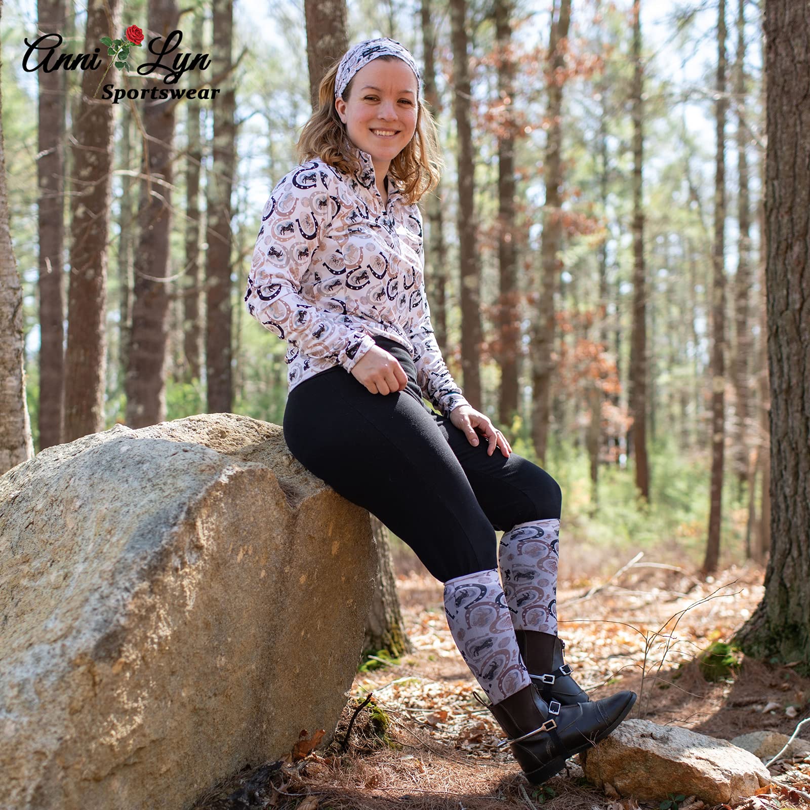 Anni Lyn Women's Boot Socks - Warm Winter Crew Socks for Hiking, Snow Boots & Outdoor Activities - One Size Fits Most