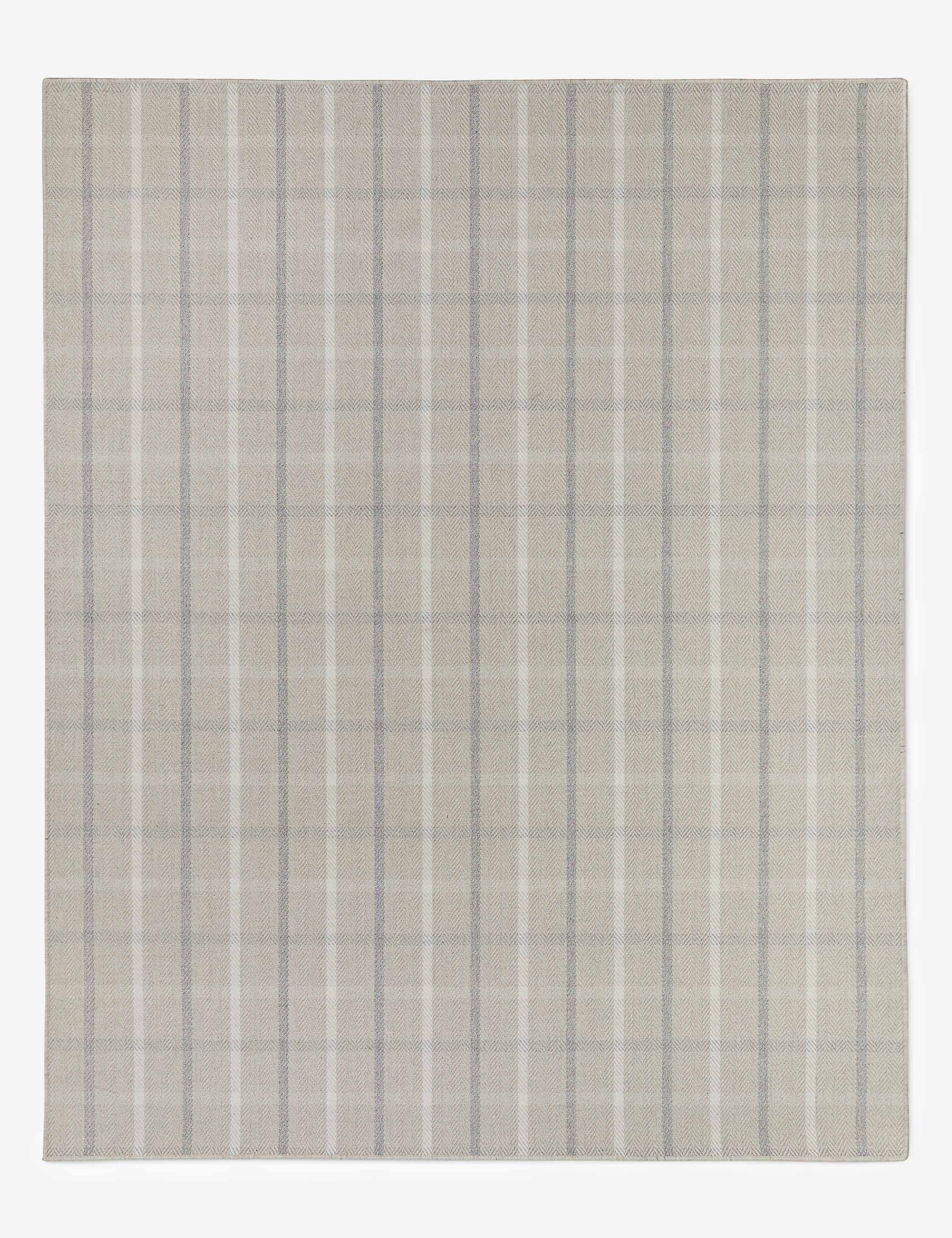 Custom Handmade Flatweave Wool Rug - Pearl White Bohemian Style Area Rug for Living Room, Bedroom & Nursery - Soft & Durable Home Decor