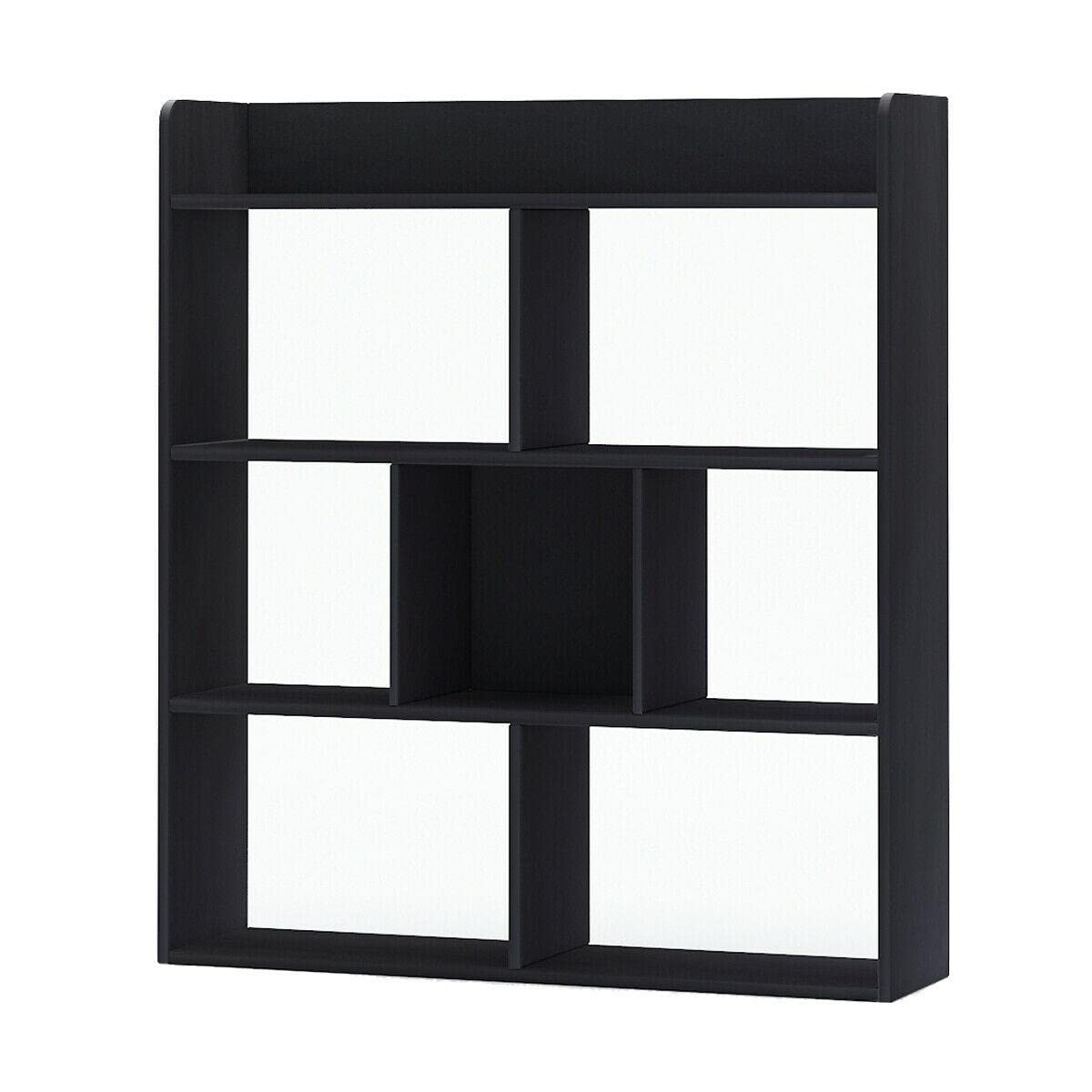 TratoKS 7-Cube Storage Shelf Organizer - Wooden Bookcase for Home Office, Bookshelf Display, Shoe Rack & Closet Organization | Perfect for Living Room, Bedroom, Nursery & Garage Storage