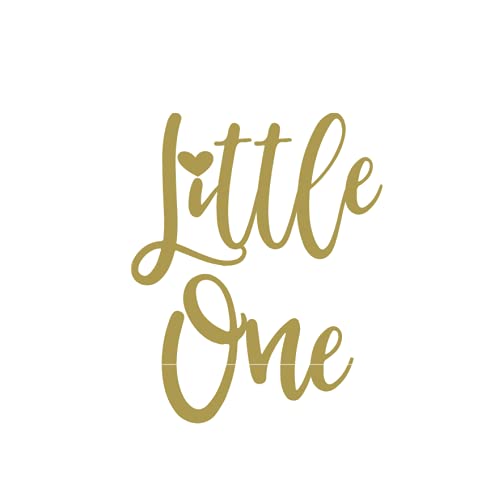 Little One Iron On Decal - Gold Baby Iron On Transfer for DIY Crafts, Vinyl Applique | Perfect for Clothing, Fabric Blankets & More | Quick 5-Minute Application | Ideal for Newborn Gifts & Baby Shower Decorations