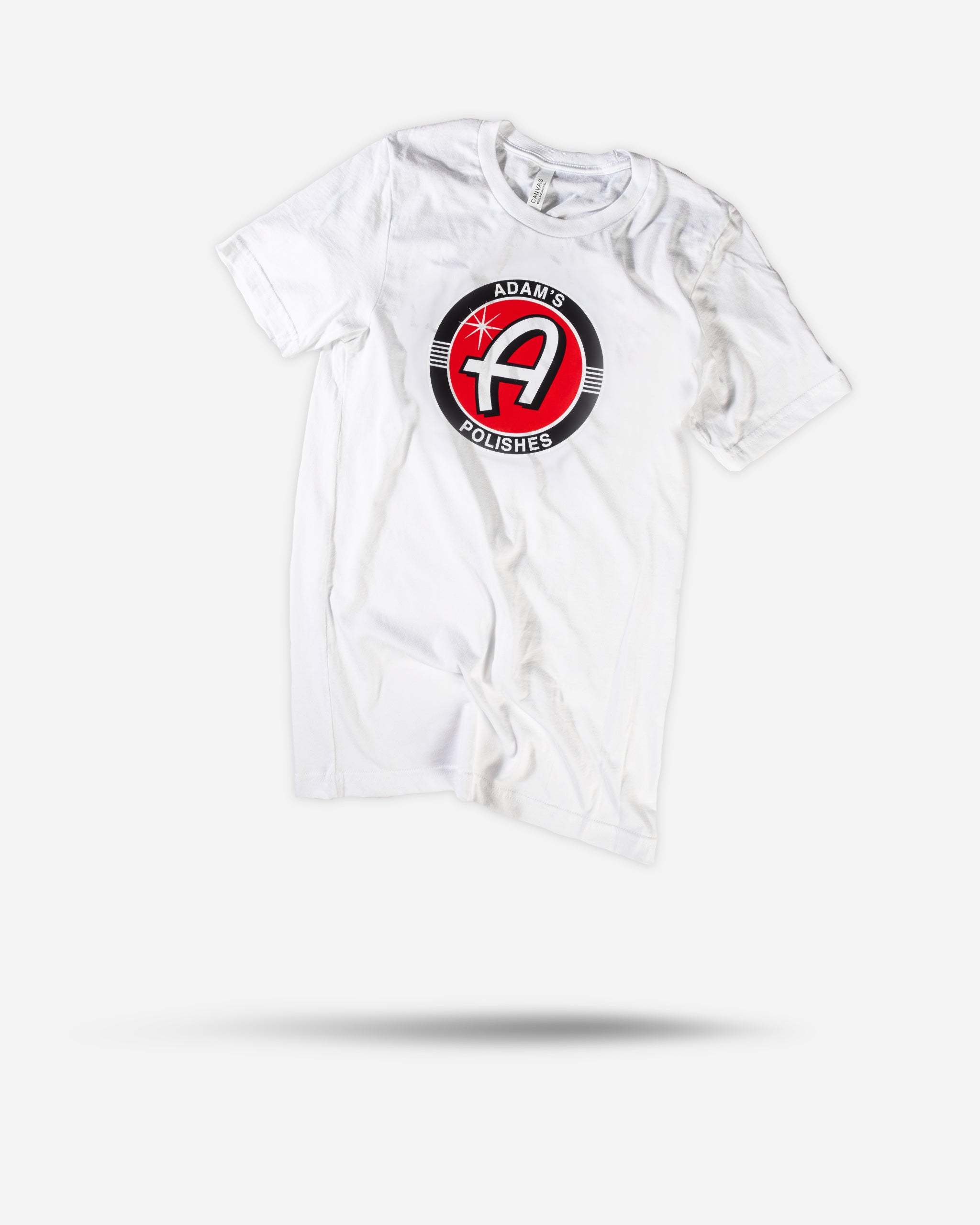 Adam's Premium White Logo T-Shirt for Men - Comfortable Cotton Casual Tee for Work, Gym & Everyday Wear