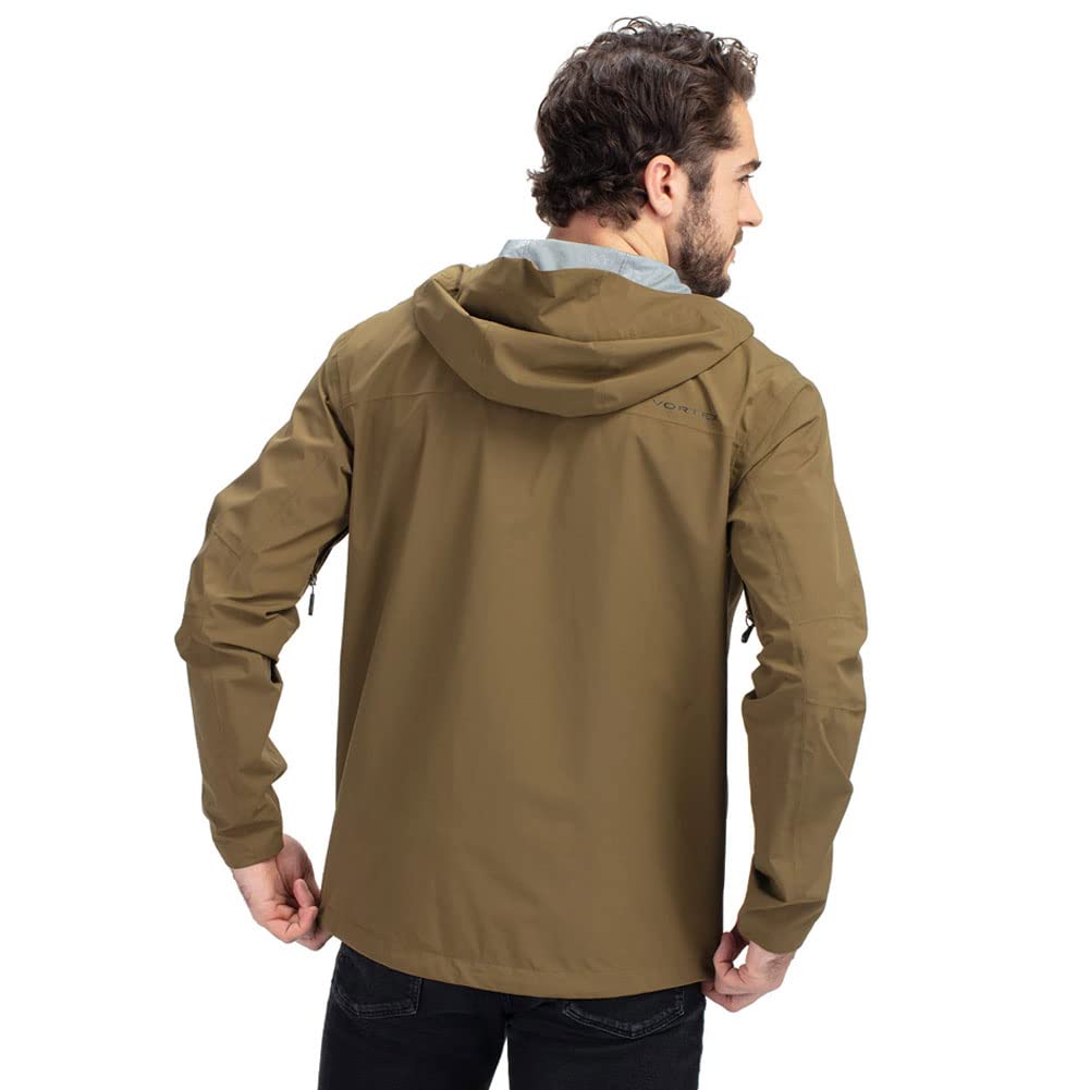 Vortex Optics Men's Waterproof Cloud Shaker Rain Jacket - Lightweight Windproof Outdoor Hiking & Travel Raincoat for All-Weather Protection