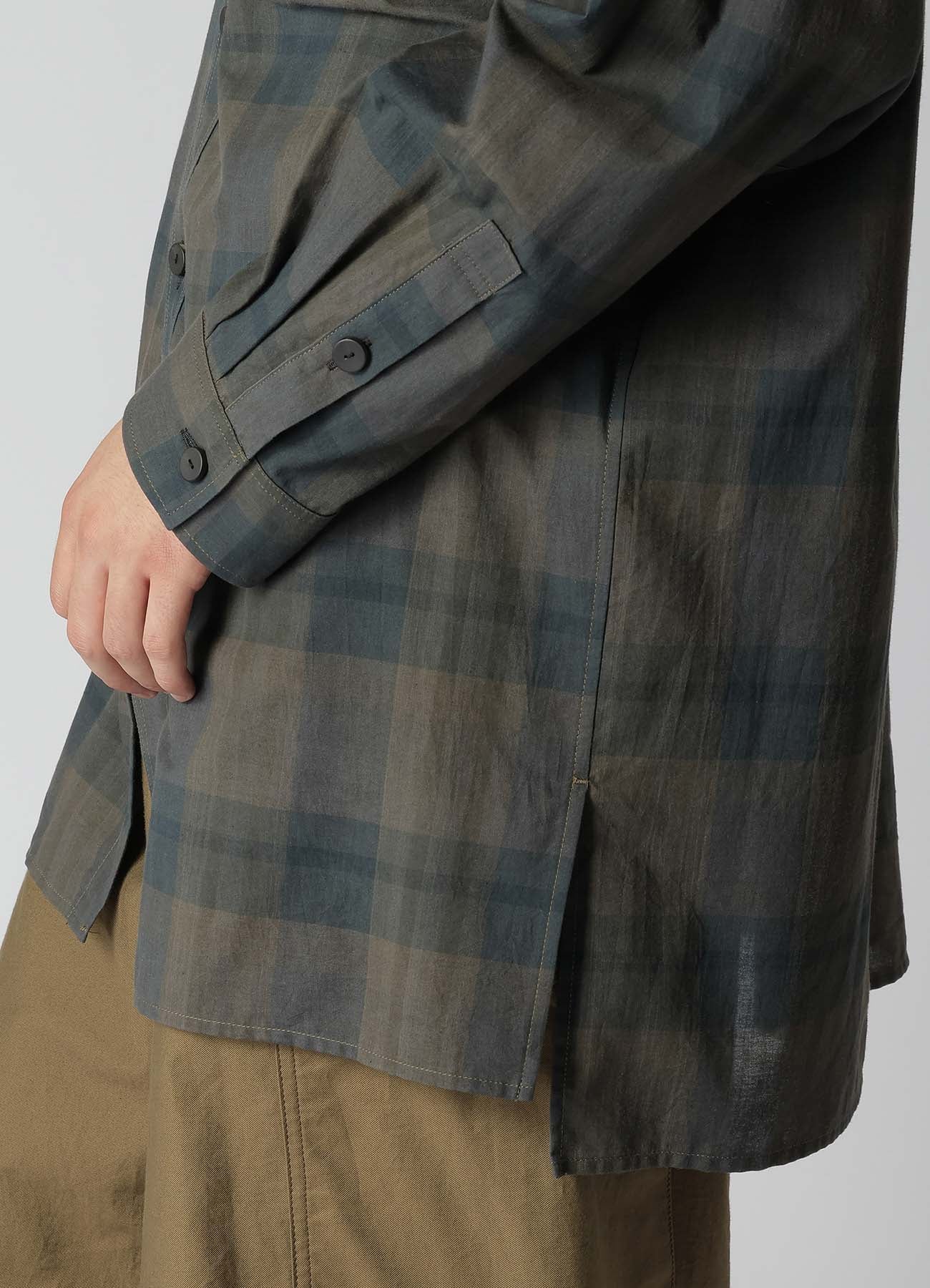 Stylish Cotton Linen Plaid Shirt with Layered Collar | Comfortable Casual Button Down Shirt for Men | Perfect for Office, Date Night & Outdoor Activities