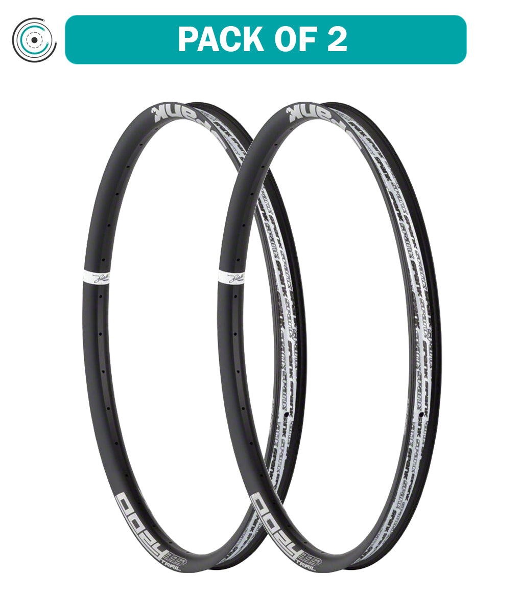 2 Pack Spank Oozy Trail 395+ Tubeless Mountain Bike Rims - 29 Inch Disc Brake Only - Black - Perfect for MTB Trail Riding & Enduro Biking
