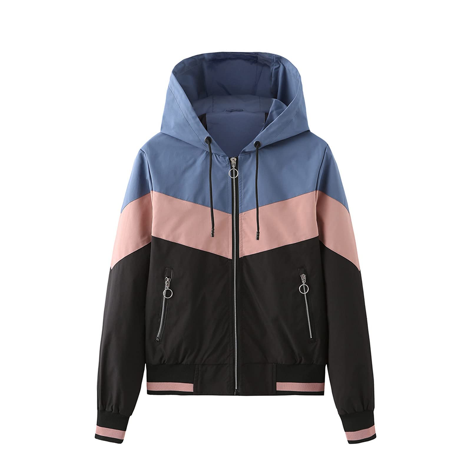 HRAPDA Women's Lightweight Waterproof Rain Jacket with Hood - Windproof Winter Windbreaker for Outdoor Activities, Hiking, Travel (with Pockets) - Perfect for Rainy Days & Outdoor Adventures