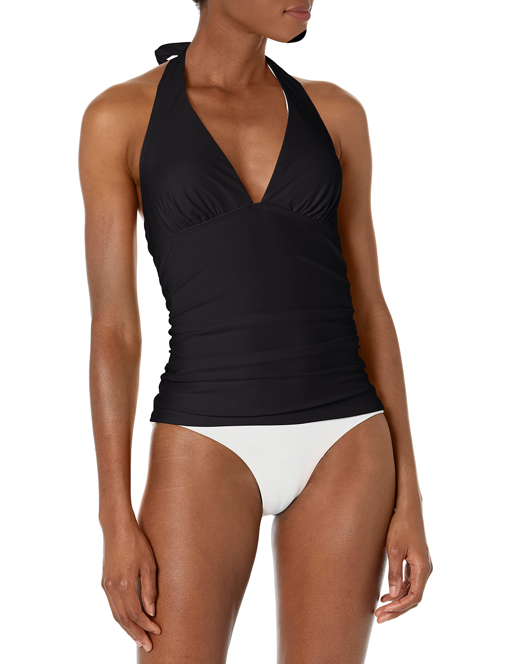 Tommy Hilfiger Women's Halter Tankini Top - Stylish Swimwear for Beach, Pool & Summer Vacations